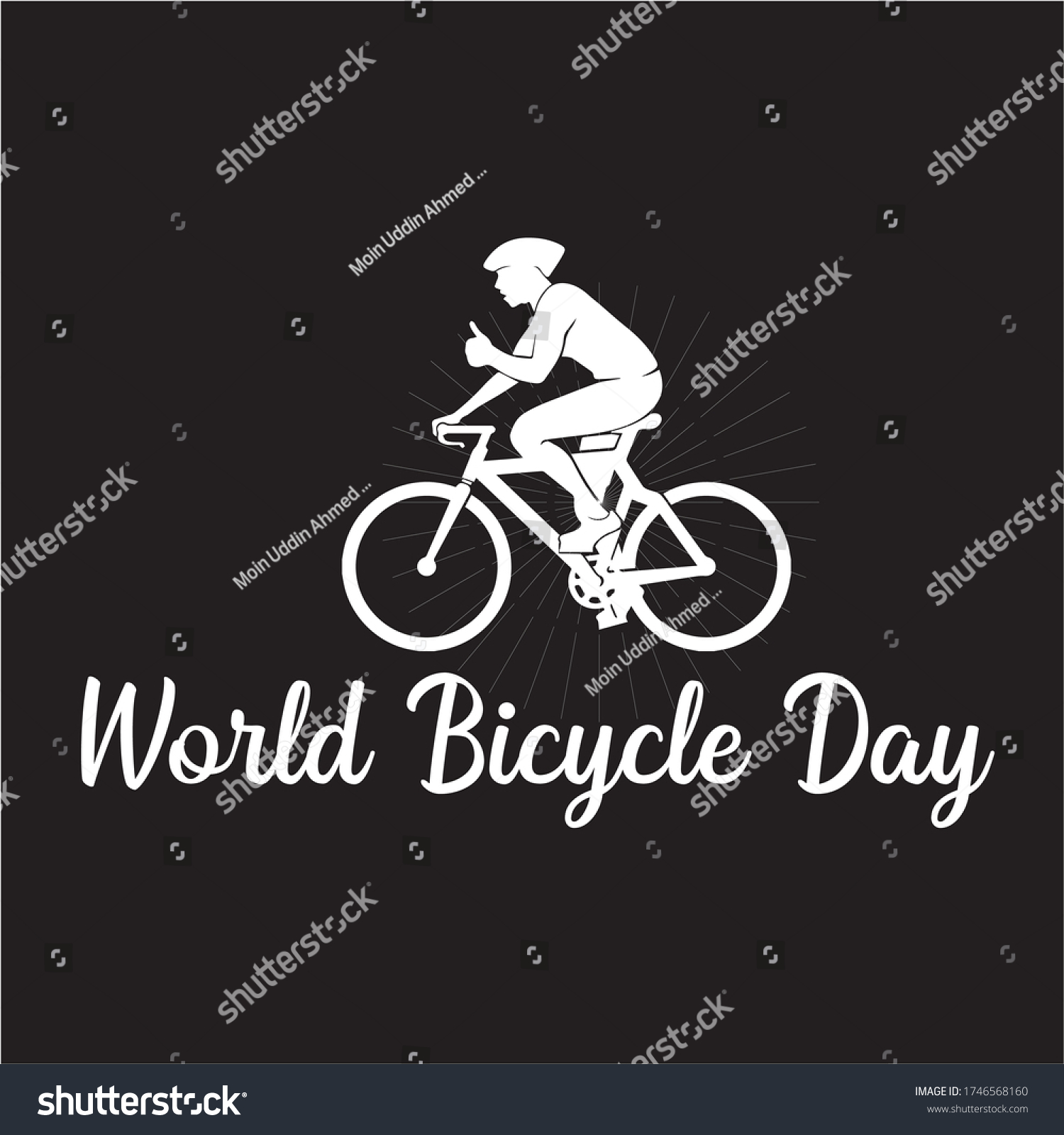 World Bicycle Day T Shirt Design Stock Vector Royalty Free 1746568160