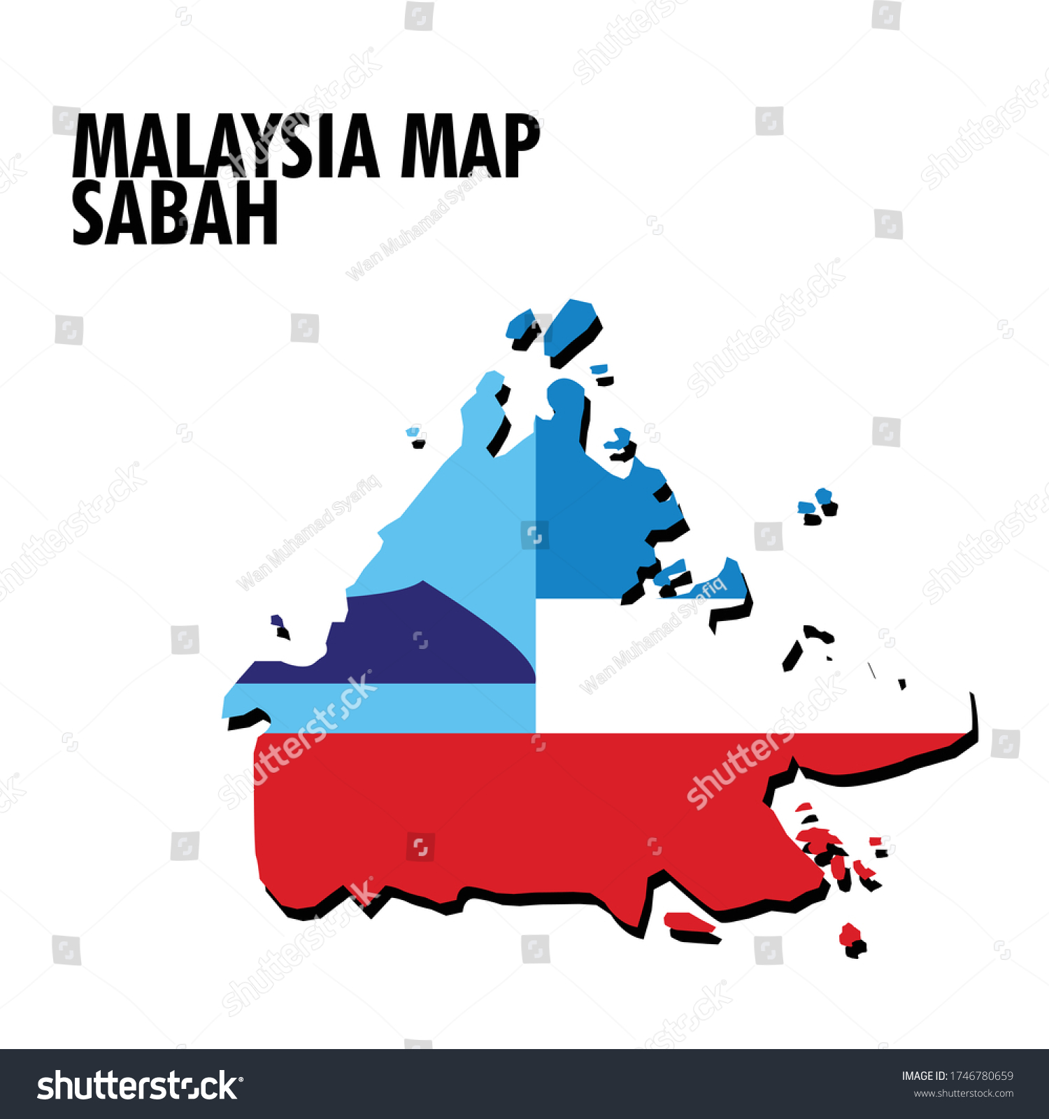 sabah-state-map-malaysia-country-flag-stock-vector-royalty-free