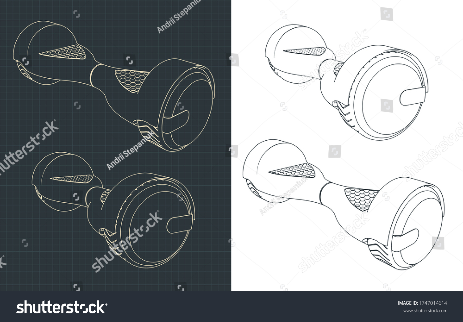 Stylized Vector Illustration Scooter Drawings Stock Vector (Royalty ...