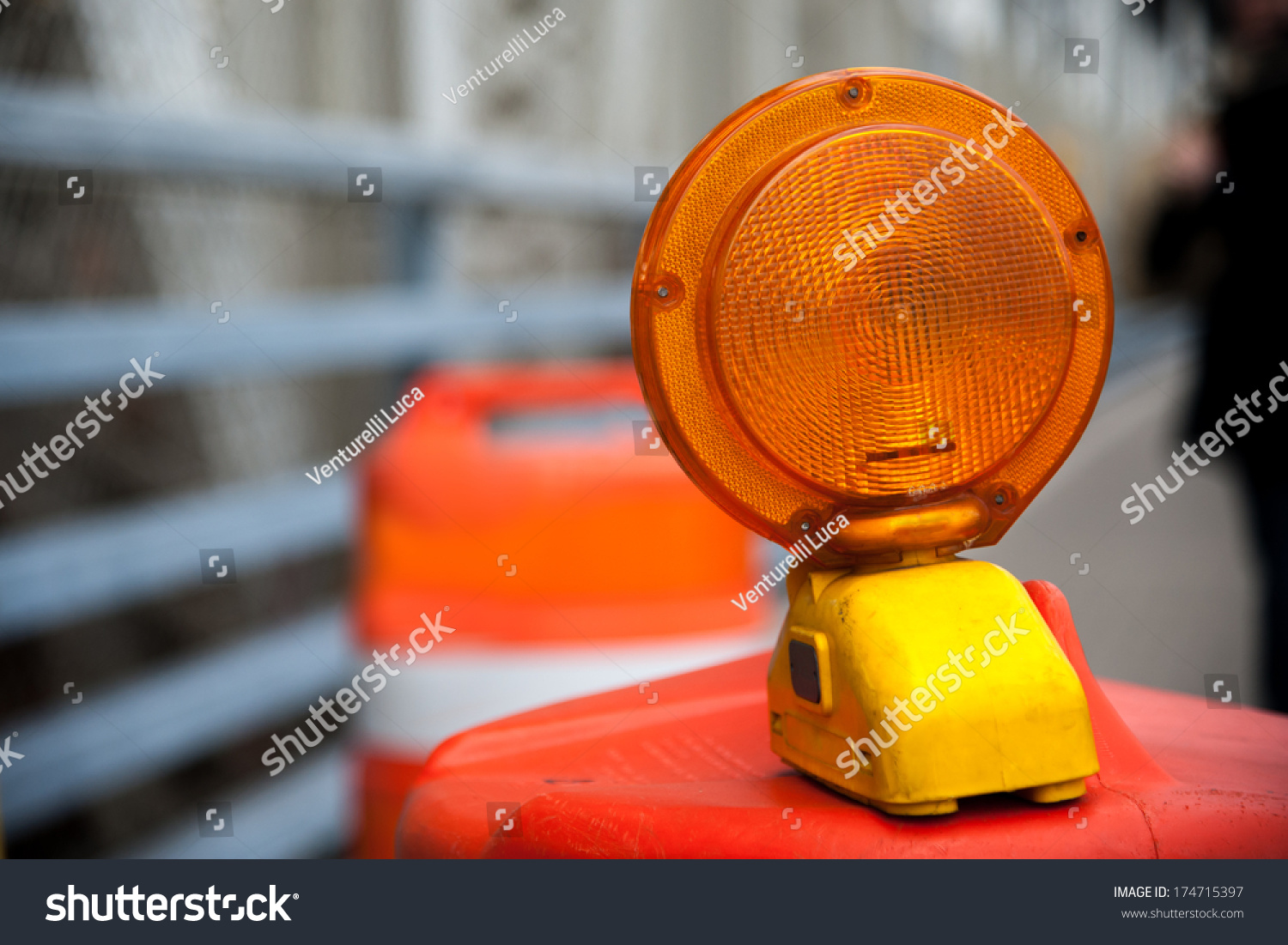 Caution Flashing Lamp Hazard Zone Nyc Stock Photo 174715397 | Shutterstock