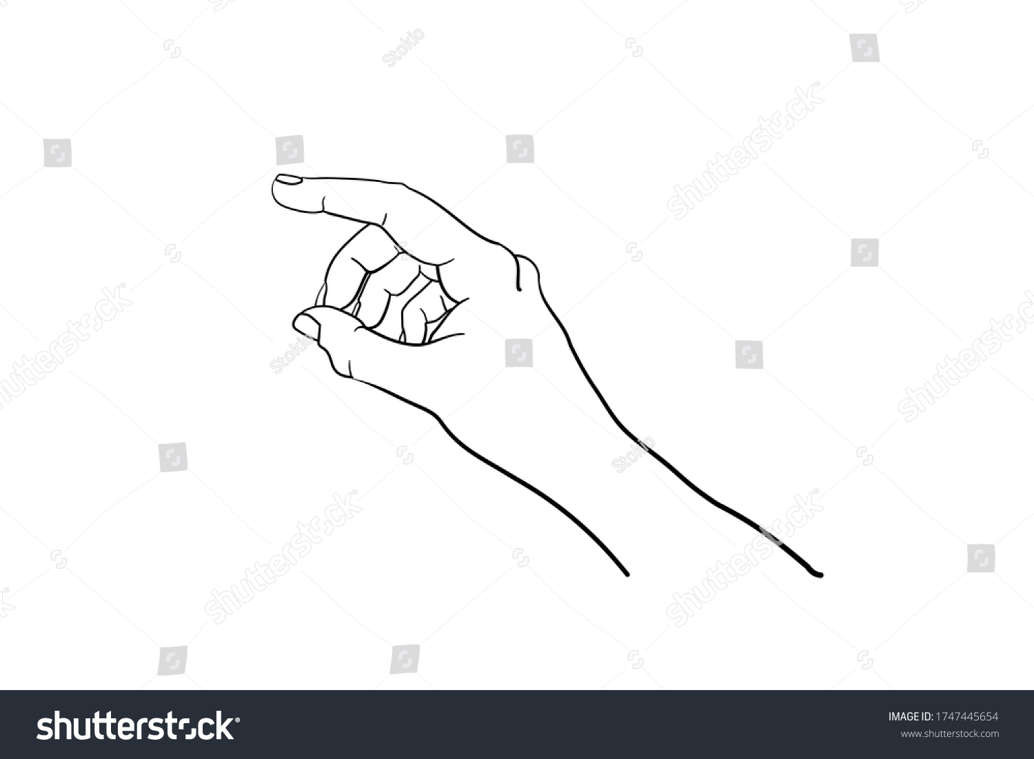 Hand Gesture Vector Sketch Collection Body Stock Vector (Royalty Free ...