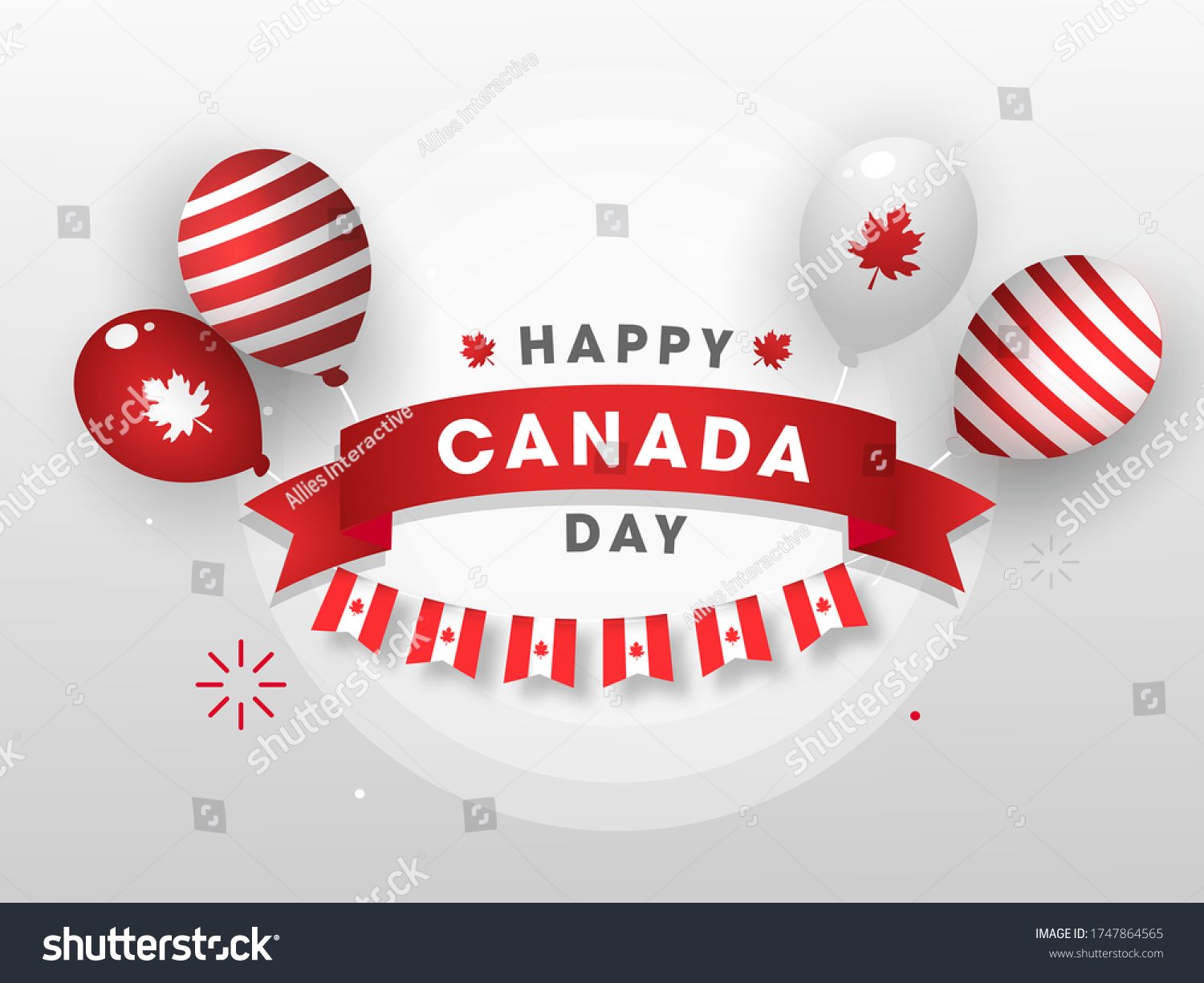 Happy Canada Day Text Canadian National Stock Vector (Royalty Free ...