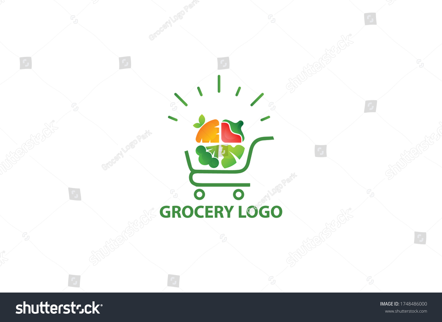 new-unique-grocery-store-logo-design-stock-vector-royalty-free