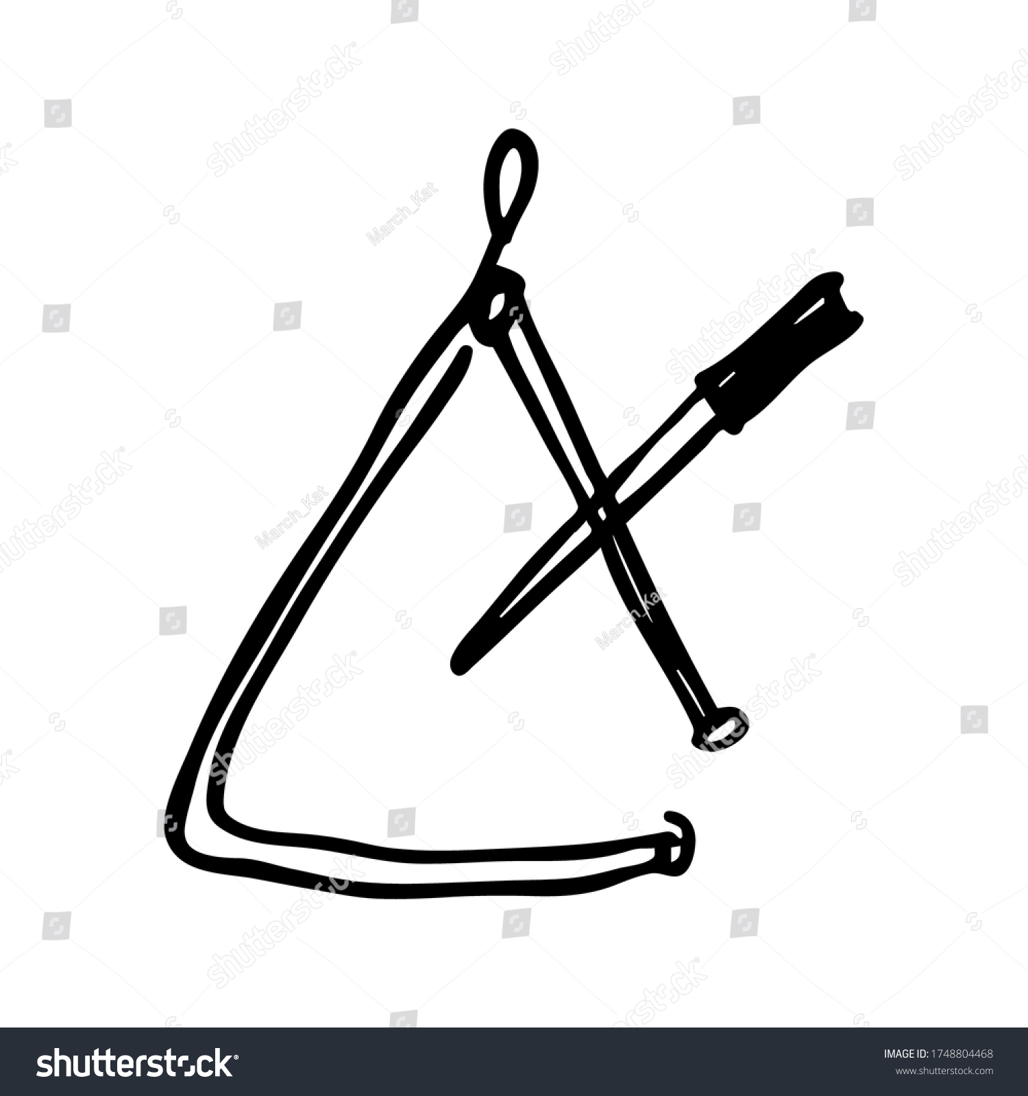 triangle instrument drawing