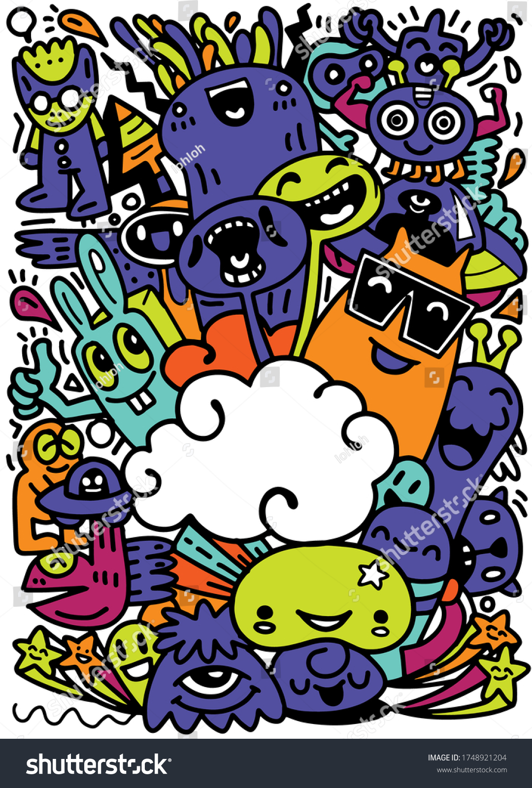 Cute Fun Various Imaginary Characters Stock Vector Royalty Free Cute Fun Various Imaginary Characters Stock Vector Royalty Free