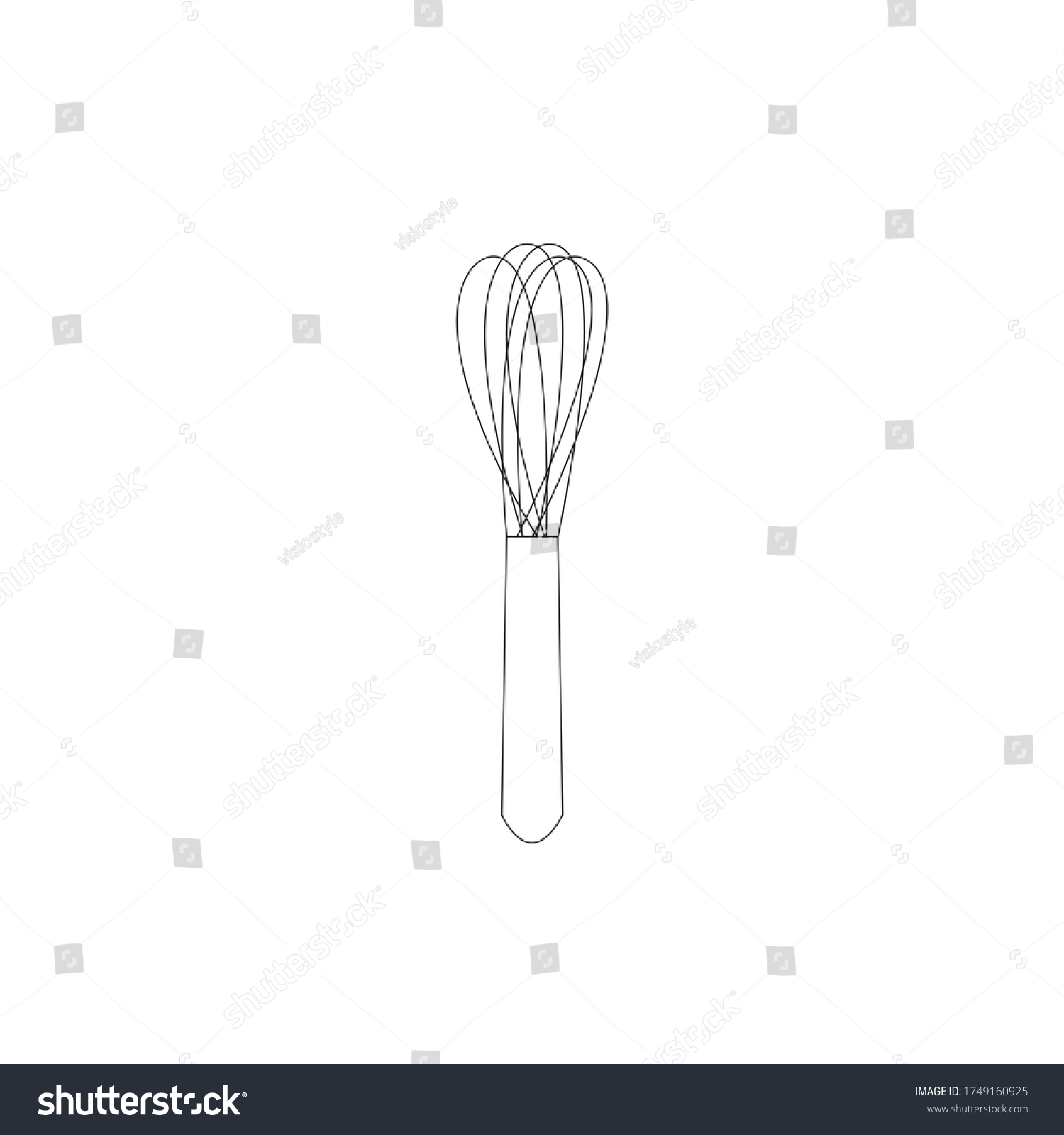 Wire Whisk Cooking Utensils Isolated On Stock Vector (Royalty Free ...