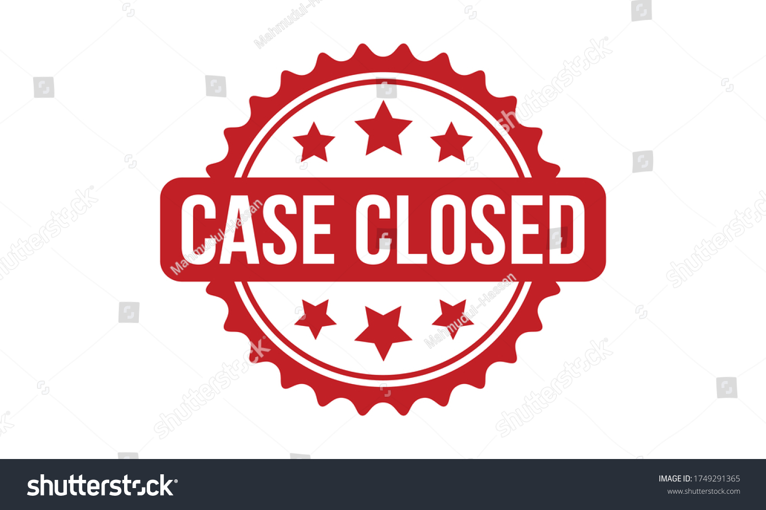 Case Closed Rubber Stamp Red Case Stock Vector (Royalty Free ...