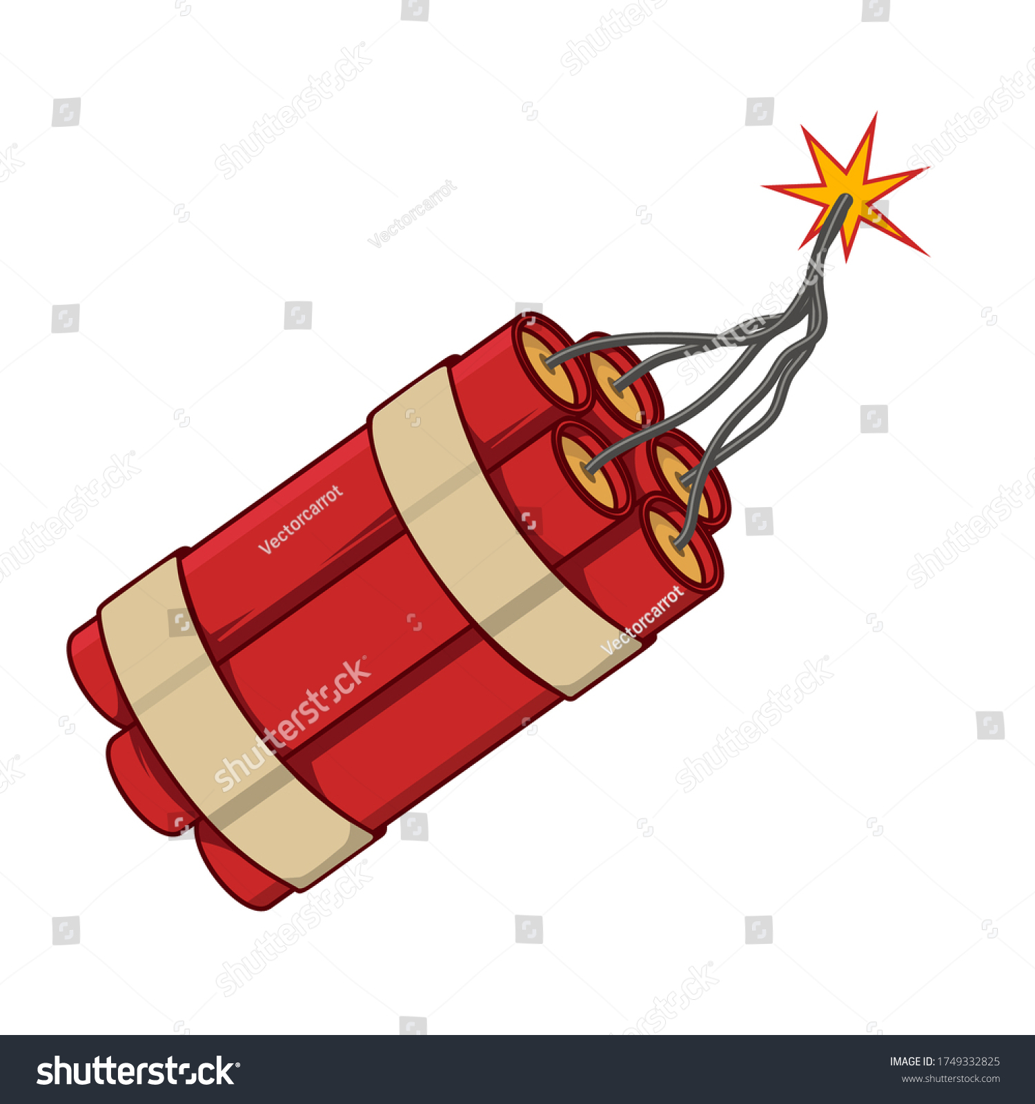 Illustration Dynamite Isolated On White Background Stock Vector ...