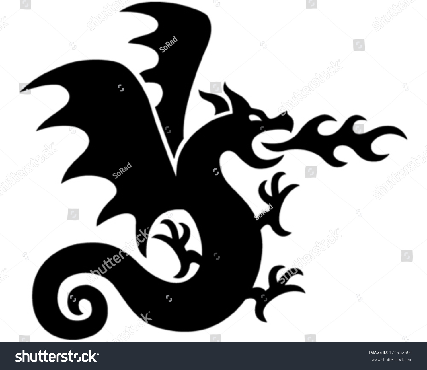 Dragon Shield Stock Vector (Royalty Free) 174952901 | Shutterstock