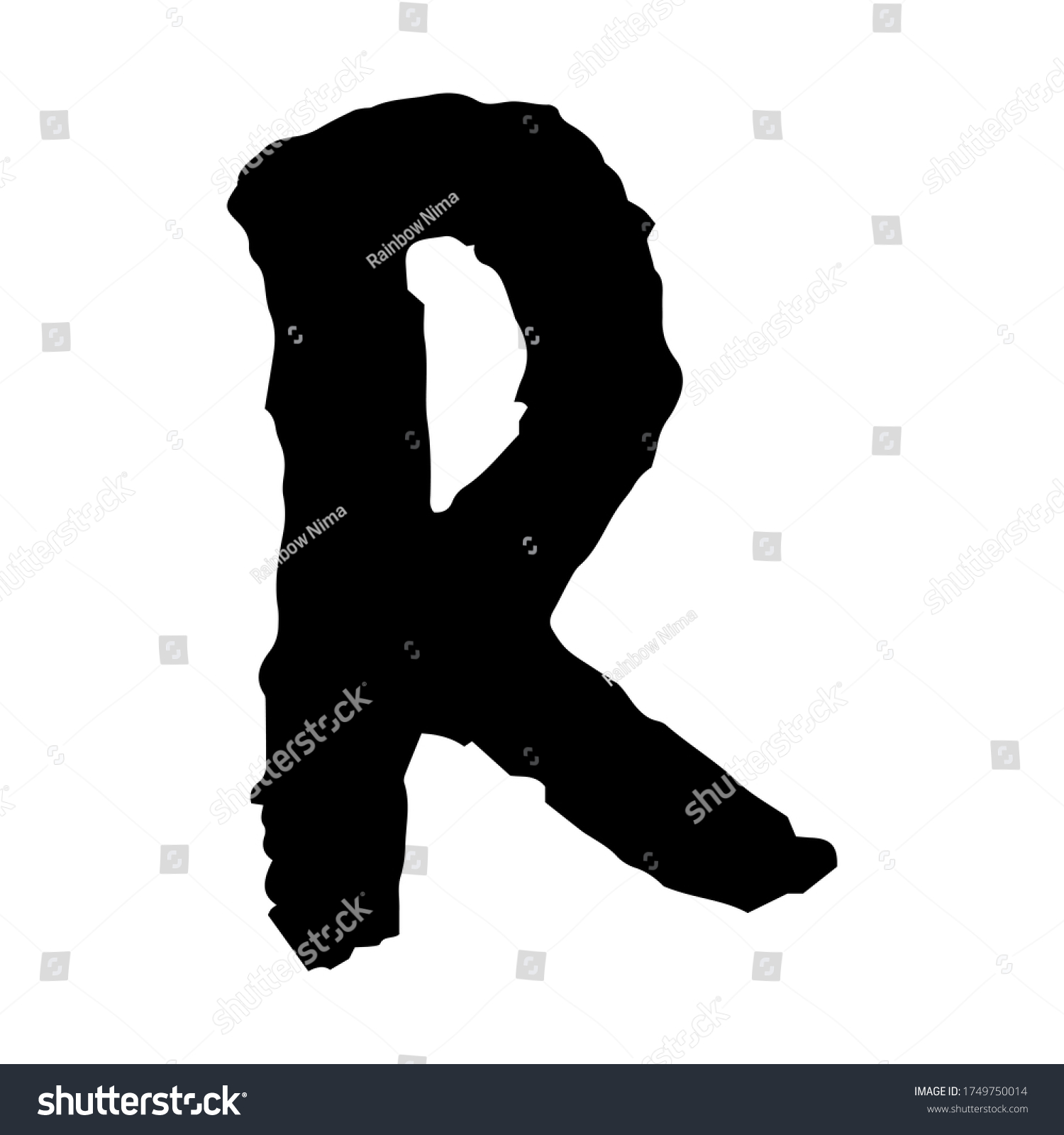 Black Alphabet Texture Font Letters Calligraphy Stock Illustration