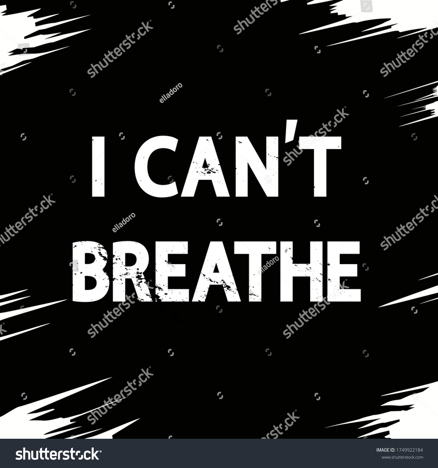 Cant Breathe Poster Tshirt Design Black Stock Vector (Royalty Free ...