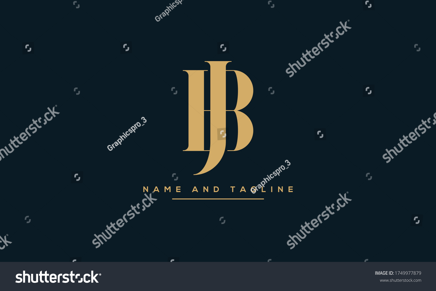 Alphabet Letters Monogram Icon Logo Bj Stock Vector (royalty Free 