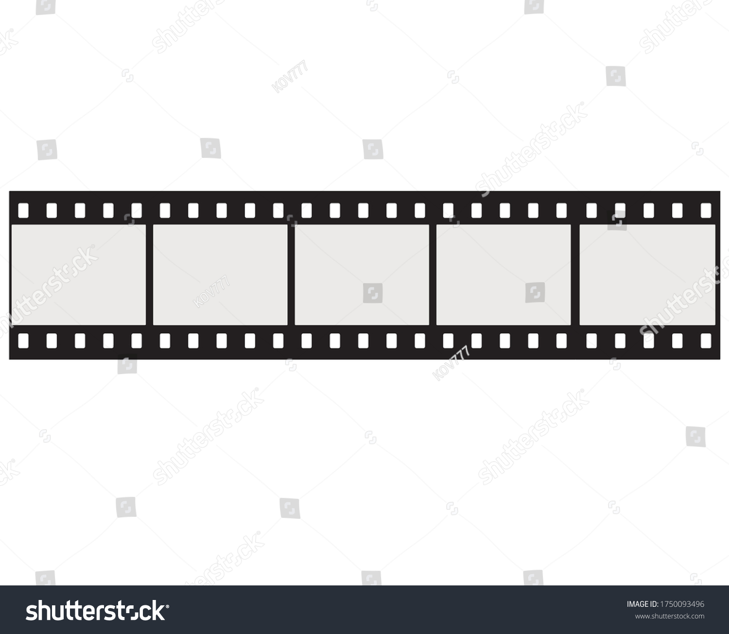 Black Film Strip Icon Isolate On Stock Vector Royalty Free 1750093496