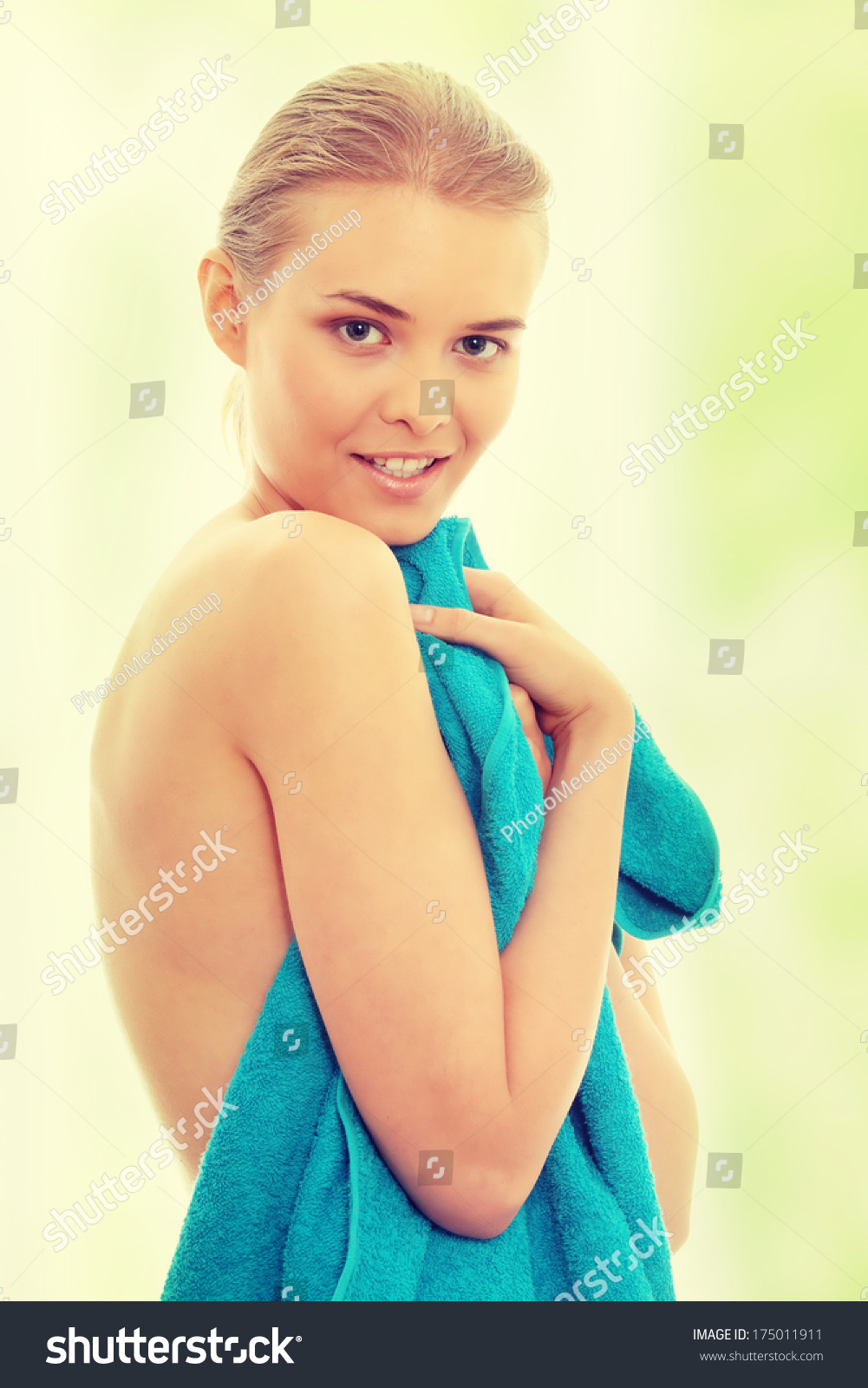 Portrait Beautiful Naked Woman Covering Her Stock Photo Shutterstock