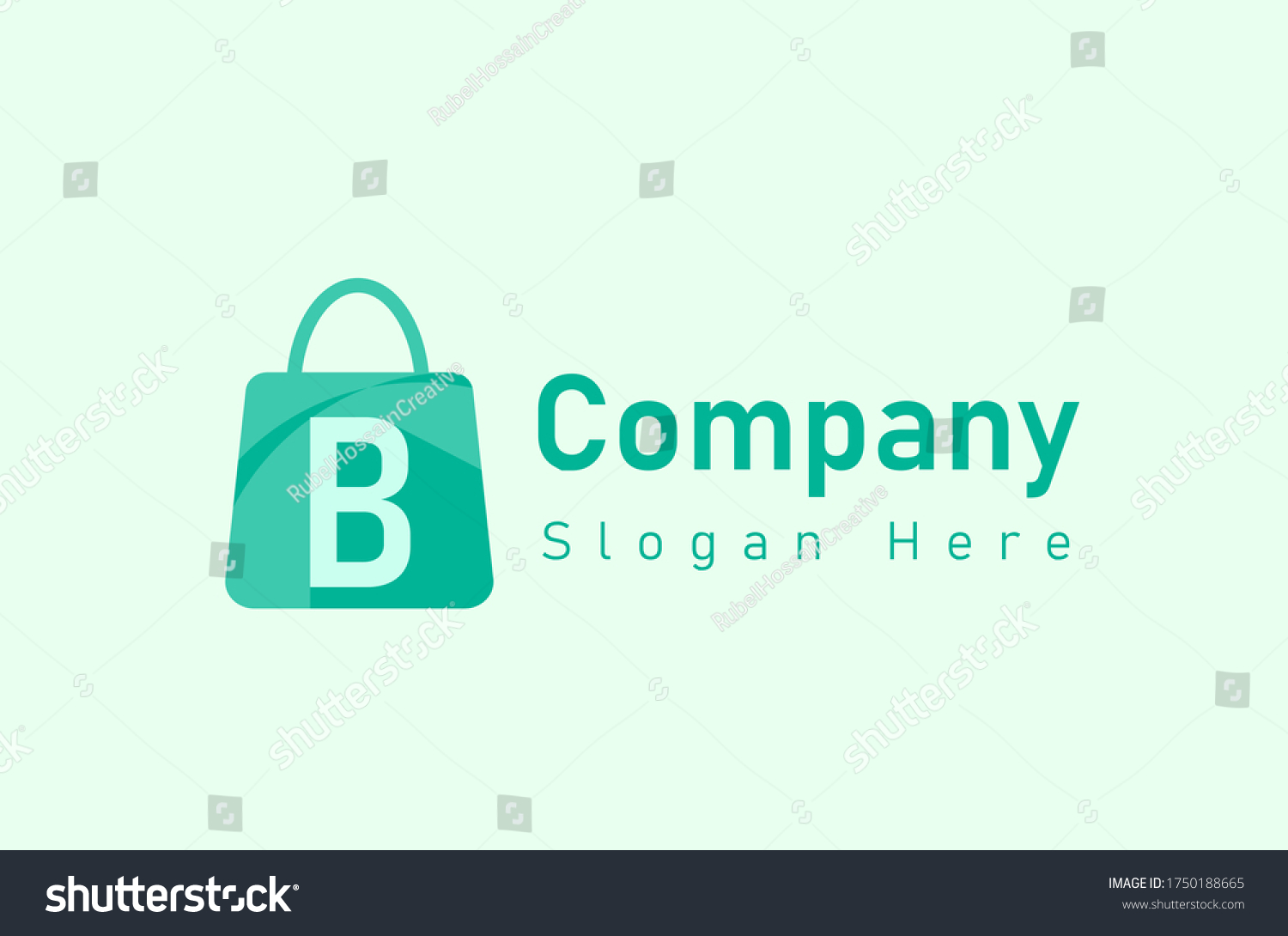 Abstract Letter B On Shopping Bag Stock Vector (Royalty Free ...