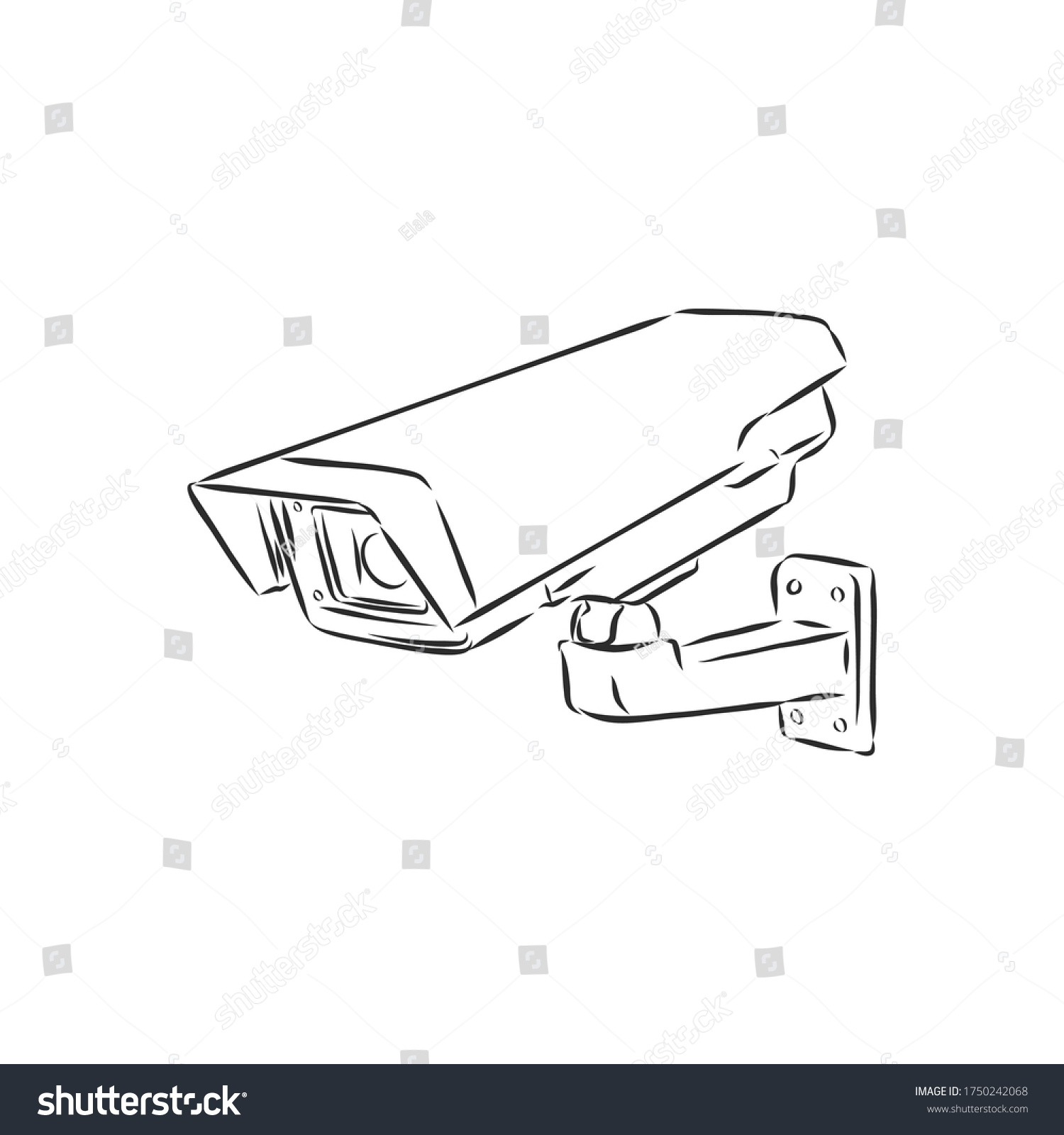 Outdoor Surveillance Camera Security Camera Vector Stock Vector ...