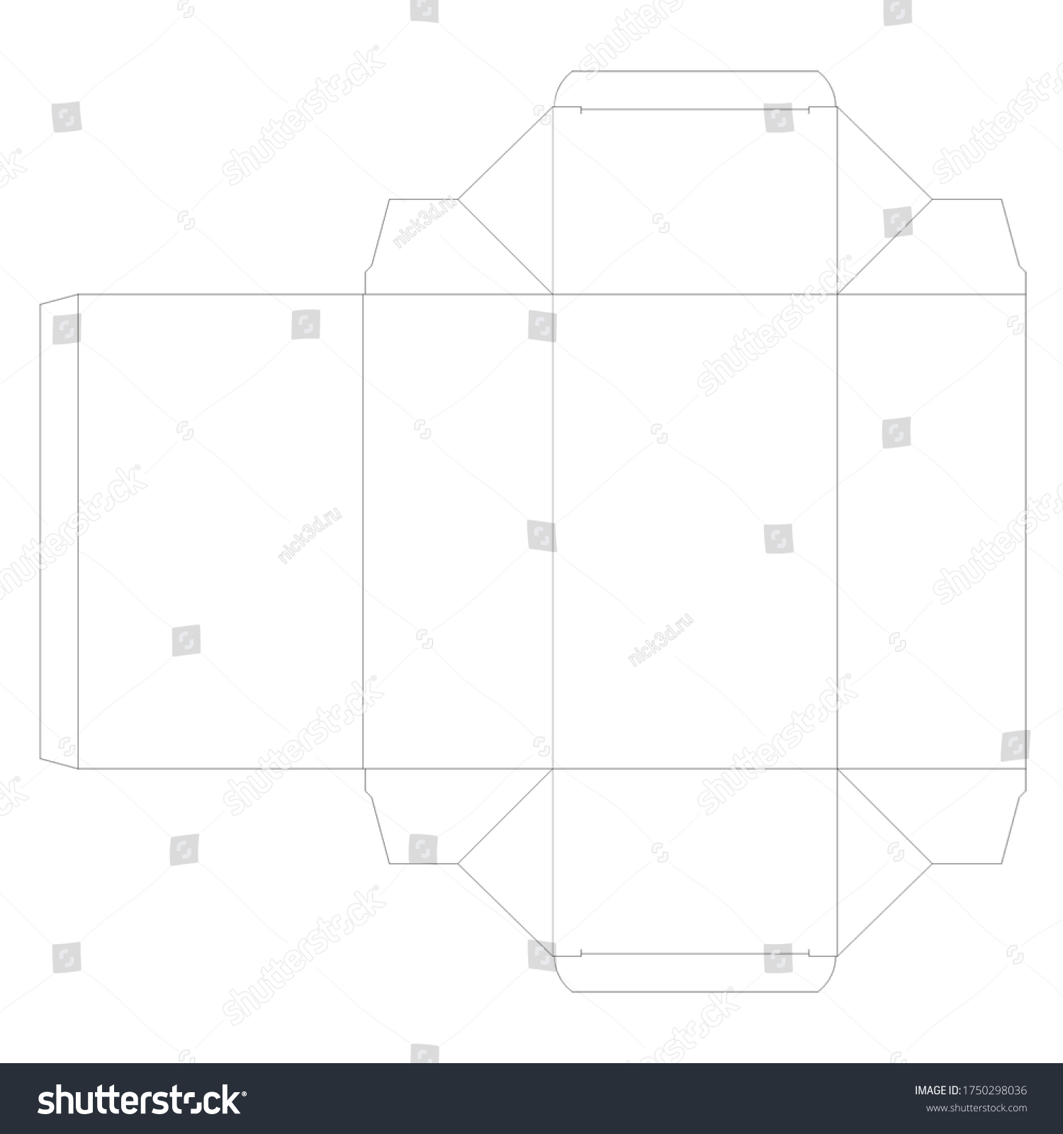 Black White Drawing Cardboard Packaging Stock Illustration 1750298036 ...