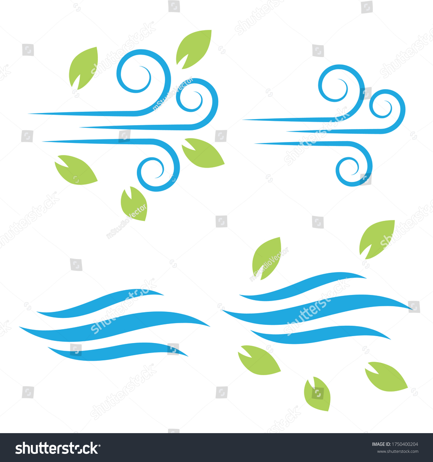 Air Icon Vector Air Wind Vector Stock Vector (Royalty Free) 1750400204 ...