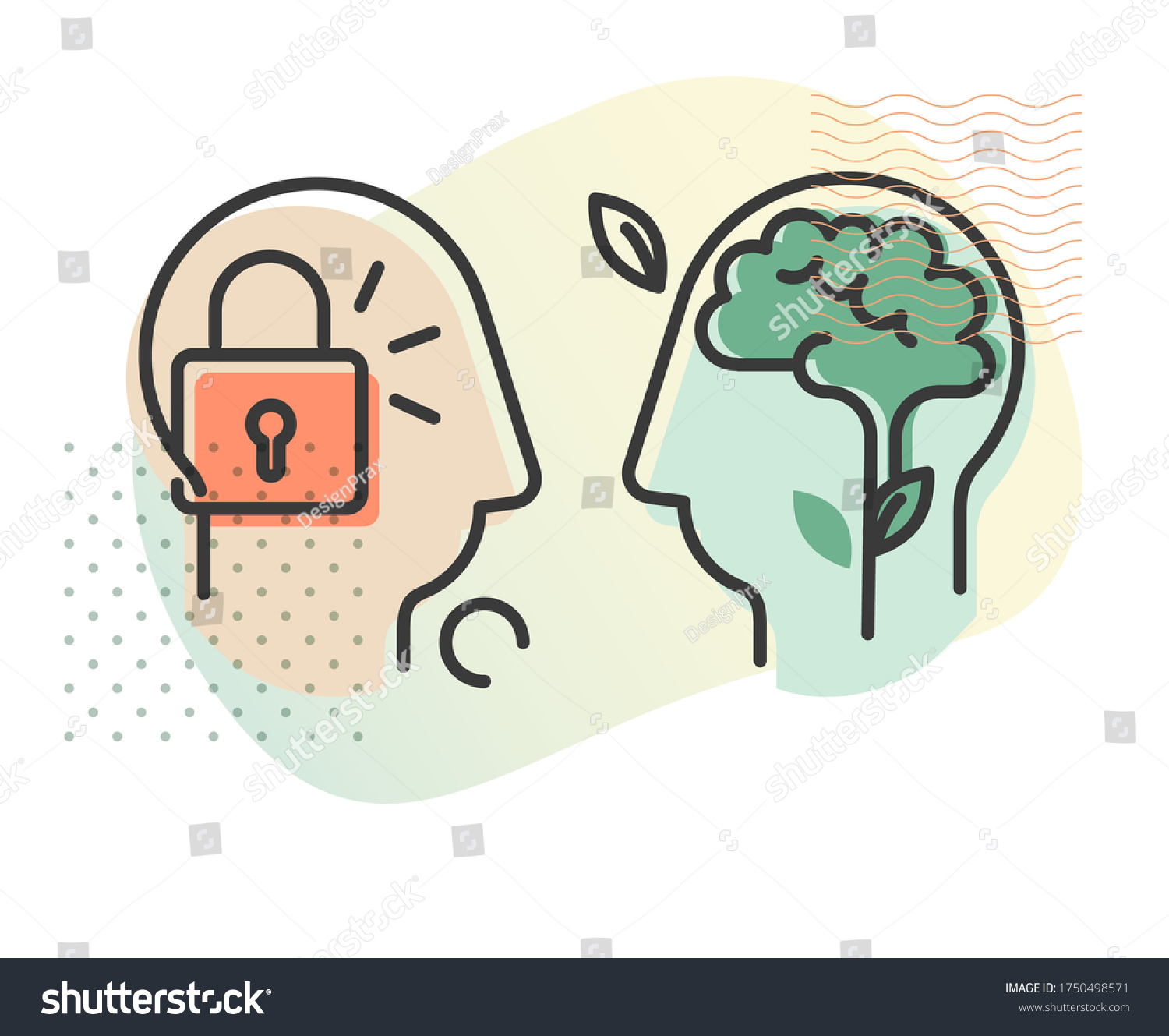 Human Psychology Fixed Vs Growth Mindset Stock Vector (Royalty Free ...