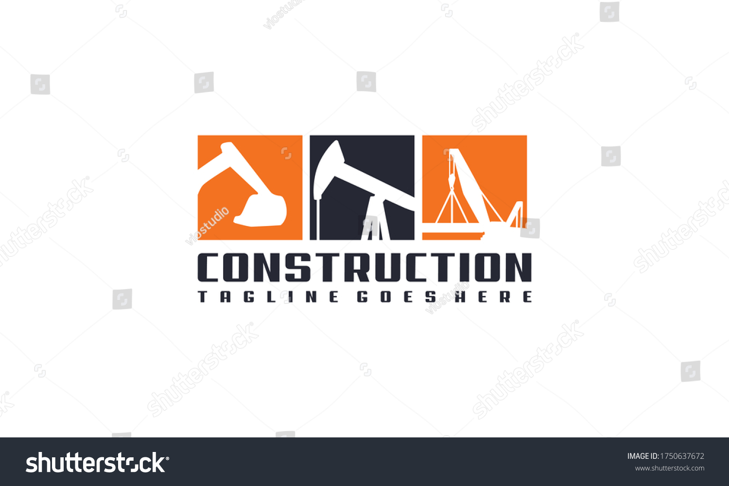 Creative Professional Heavy Equipment Construction Logo Stock Vector ...