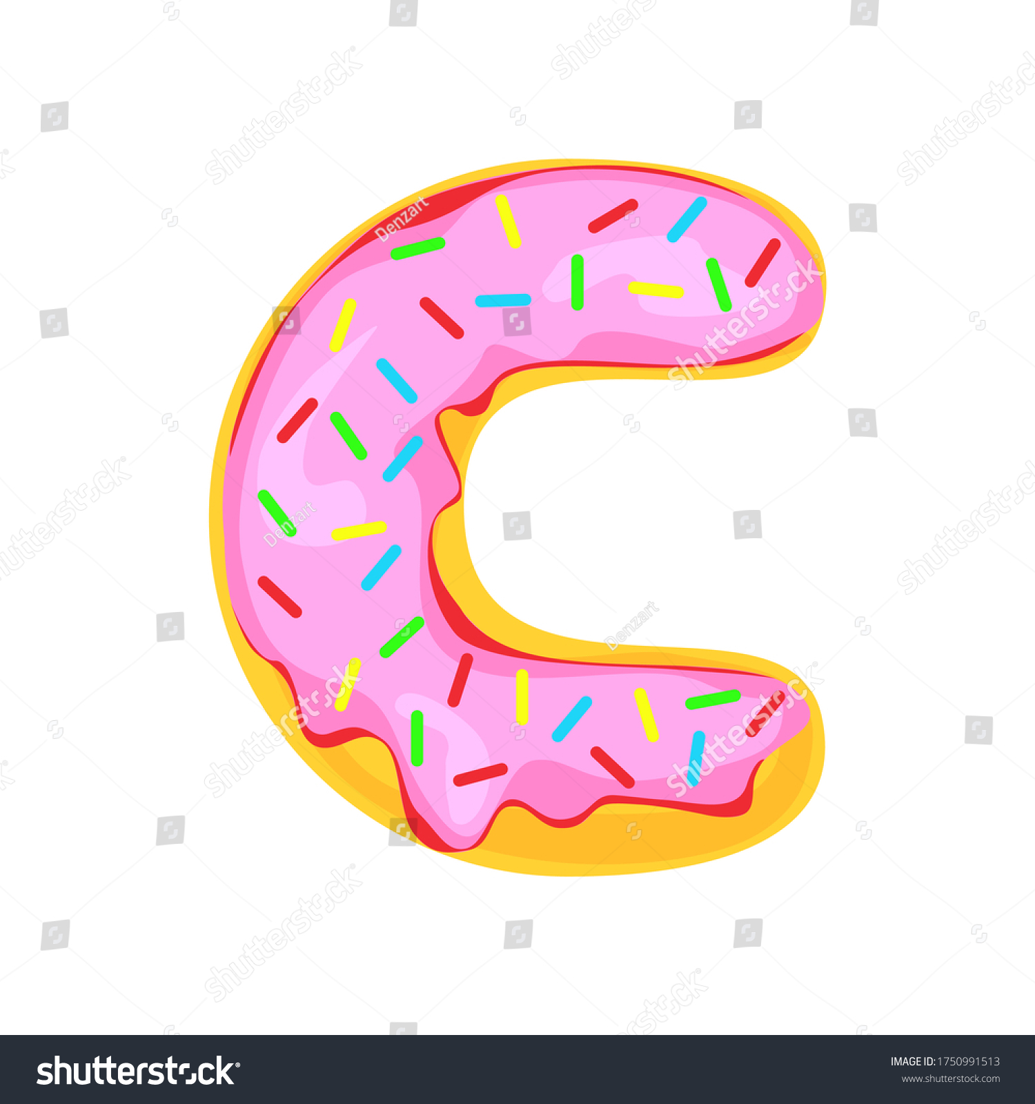 Alphabet Donut Illustration Logo Vector Letter Stock Vector (Royalty ...