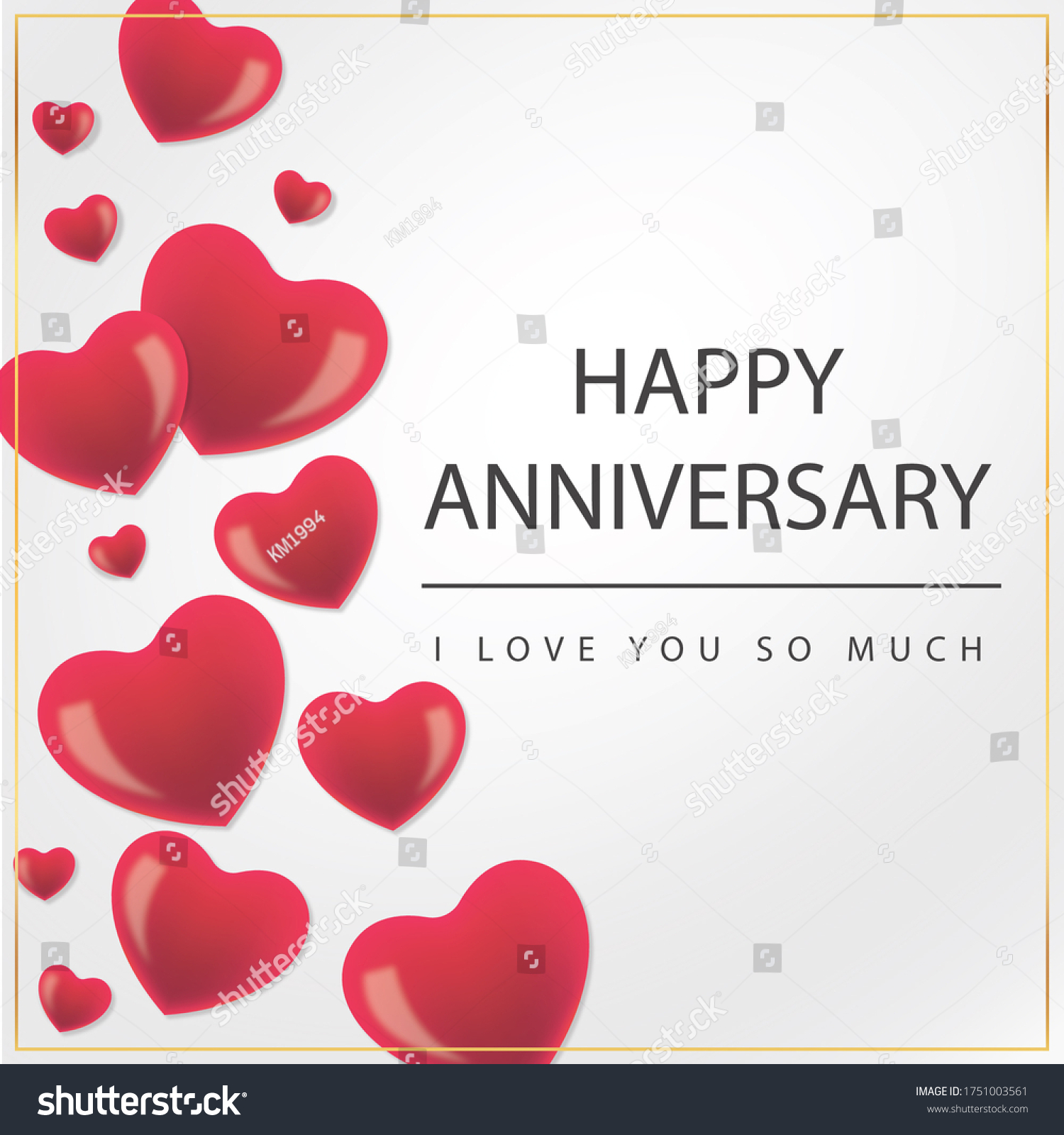 Happy Anniversary Heart Illustration Image Stock Illustration ...