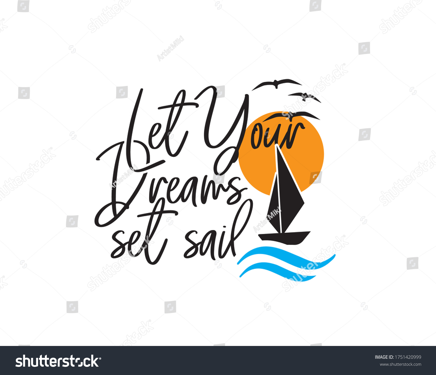 let-your-dreams-set-sail-vector-stock-vector-royalty-free-1751420999