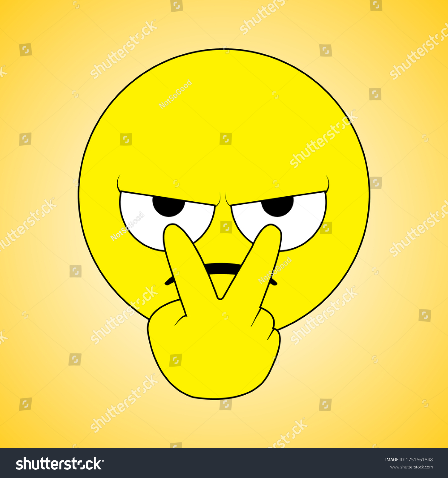 Angry Emoji Flat Vector Icon Illustration Stock Vector (Royalty Free ...