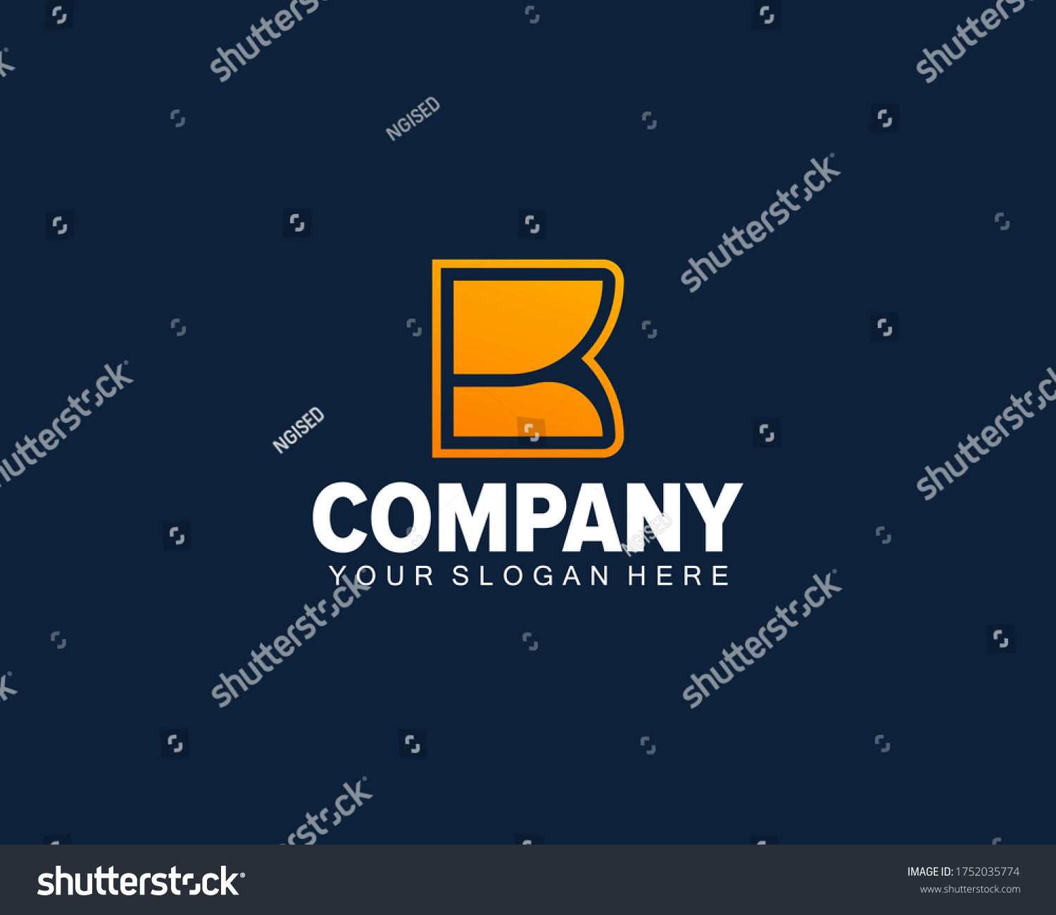 Letter B B Joint Logo Design Stock Vector (Royalty Free) 1752035774 ...