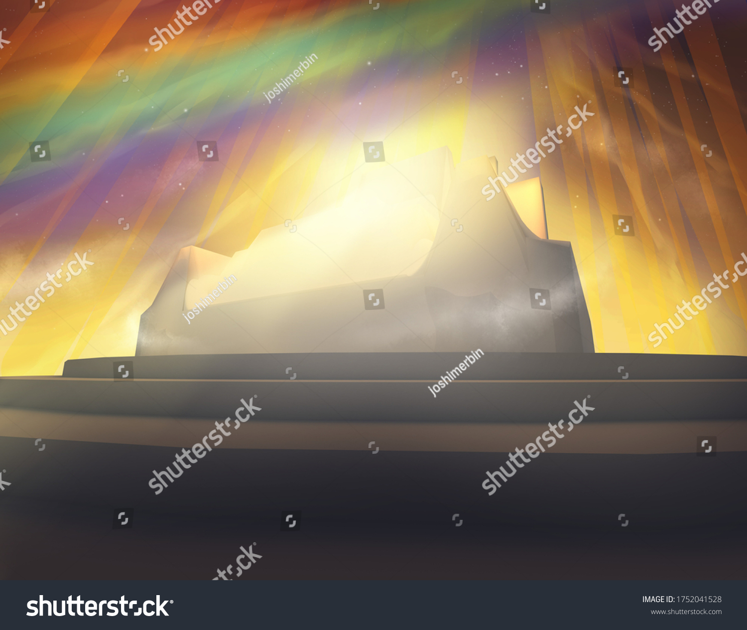 Great White Throne Depiction Revelation 4 Stock Illustration 1752041528 ...