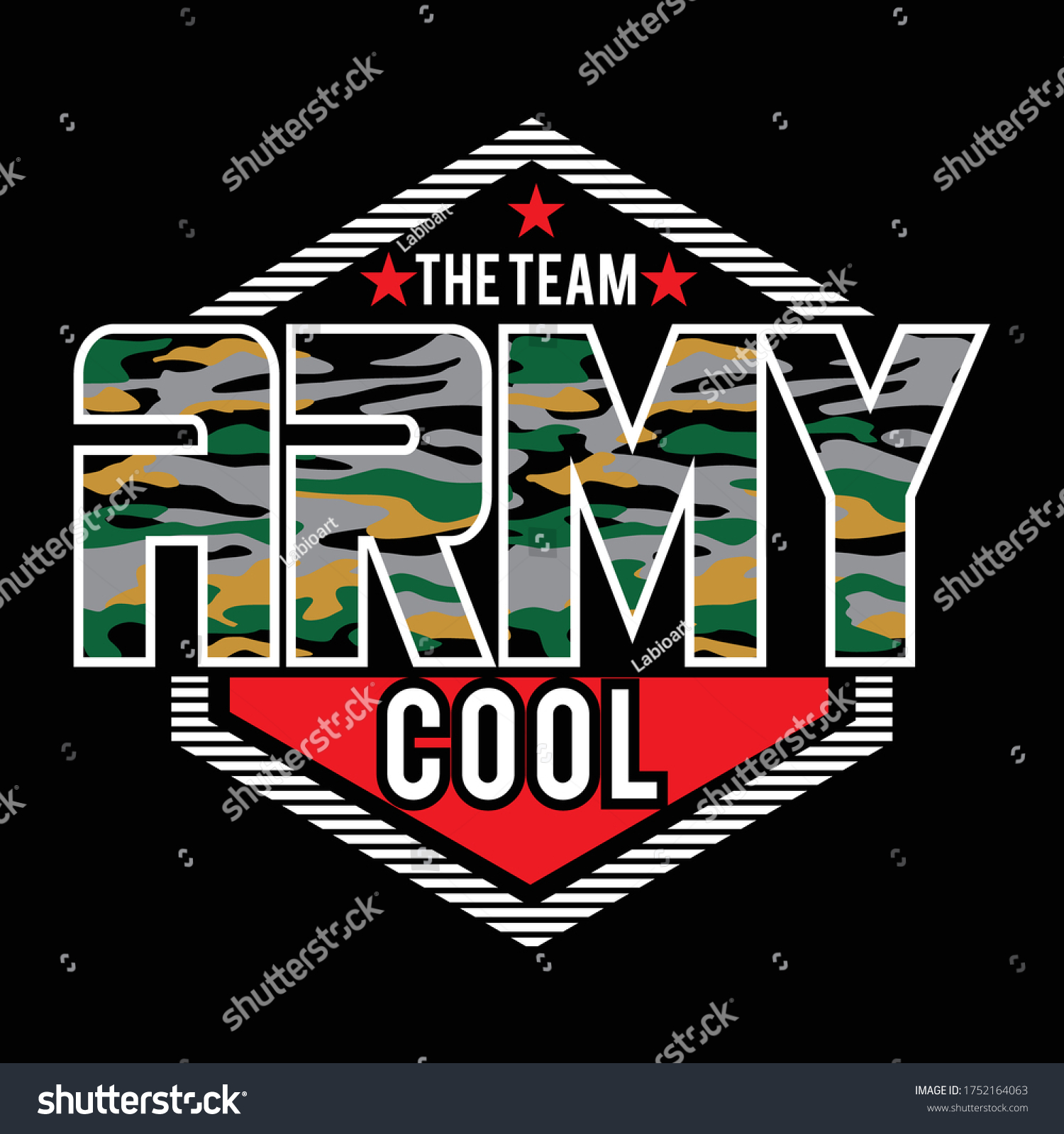 team-army-cool-typography-vector-illustration-stock-vector-royalty