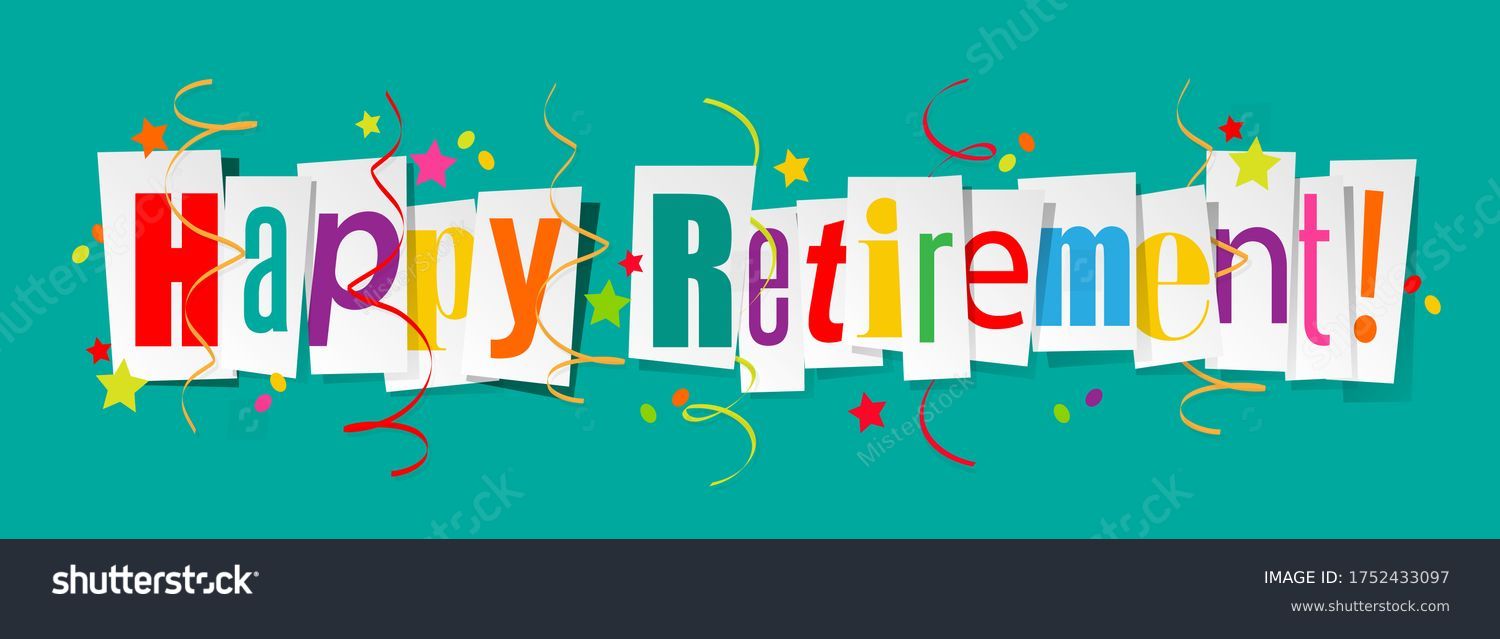 Happy Retirement On Cut Letters Stock Vector (Royalty Free) 1752433097 ...