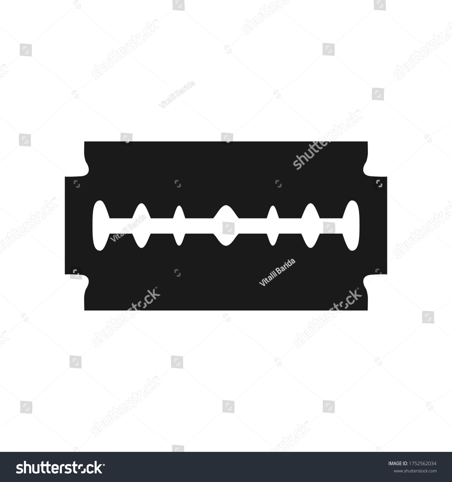 Blade Razor Icon Black Silhouette Vector Stock Vector (Royalty Free ...