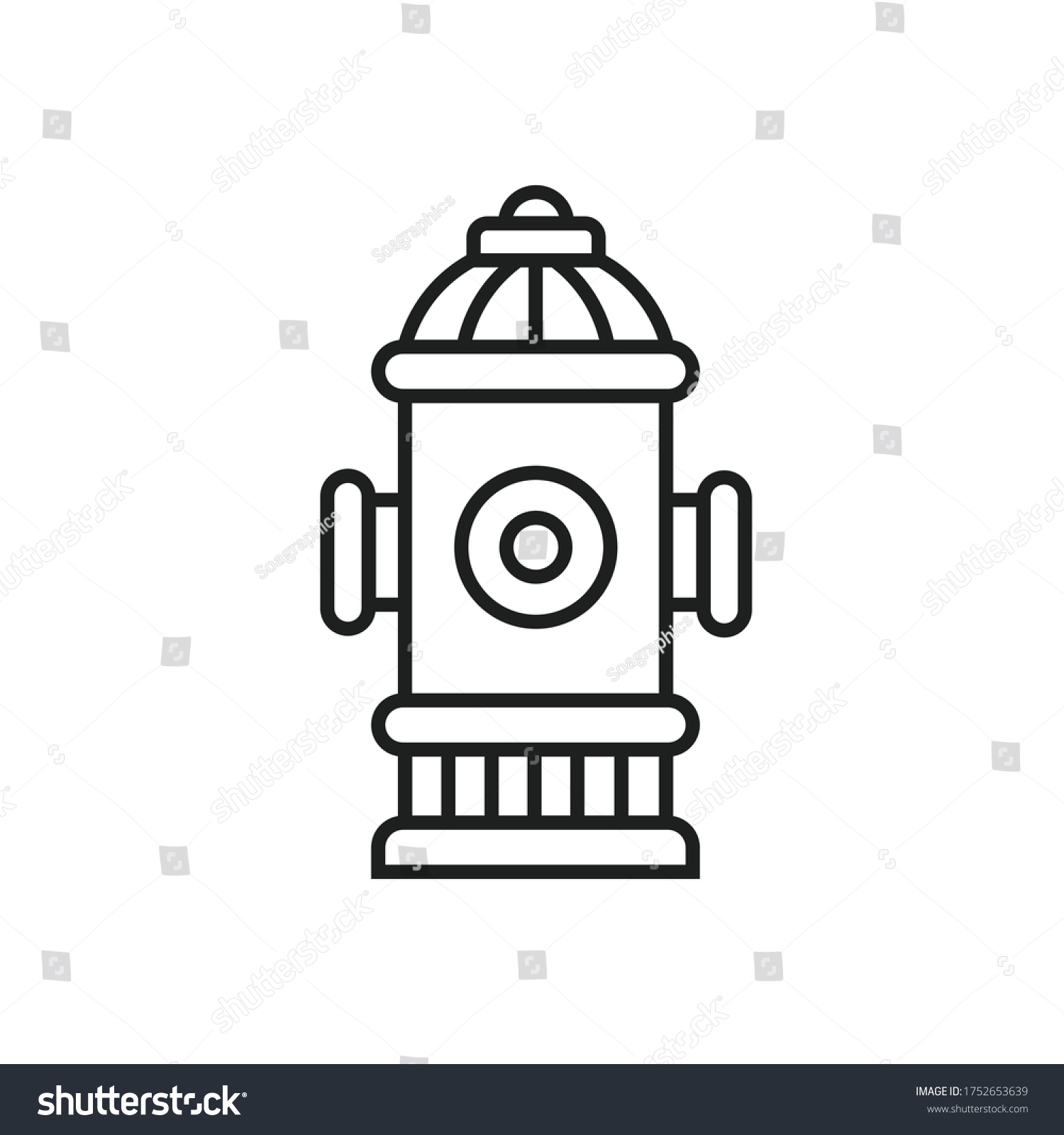 Fire Hydrant Icon Vector Logo Template Stock Vector (Royalty Free ...