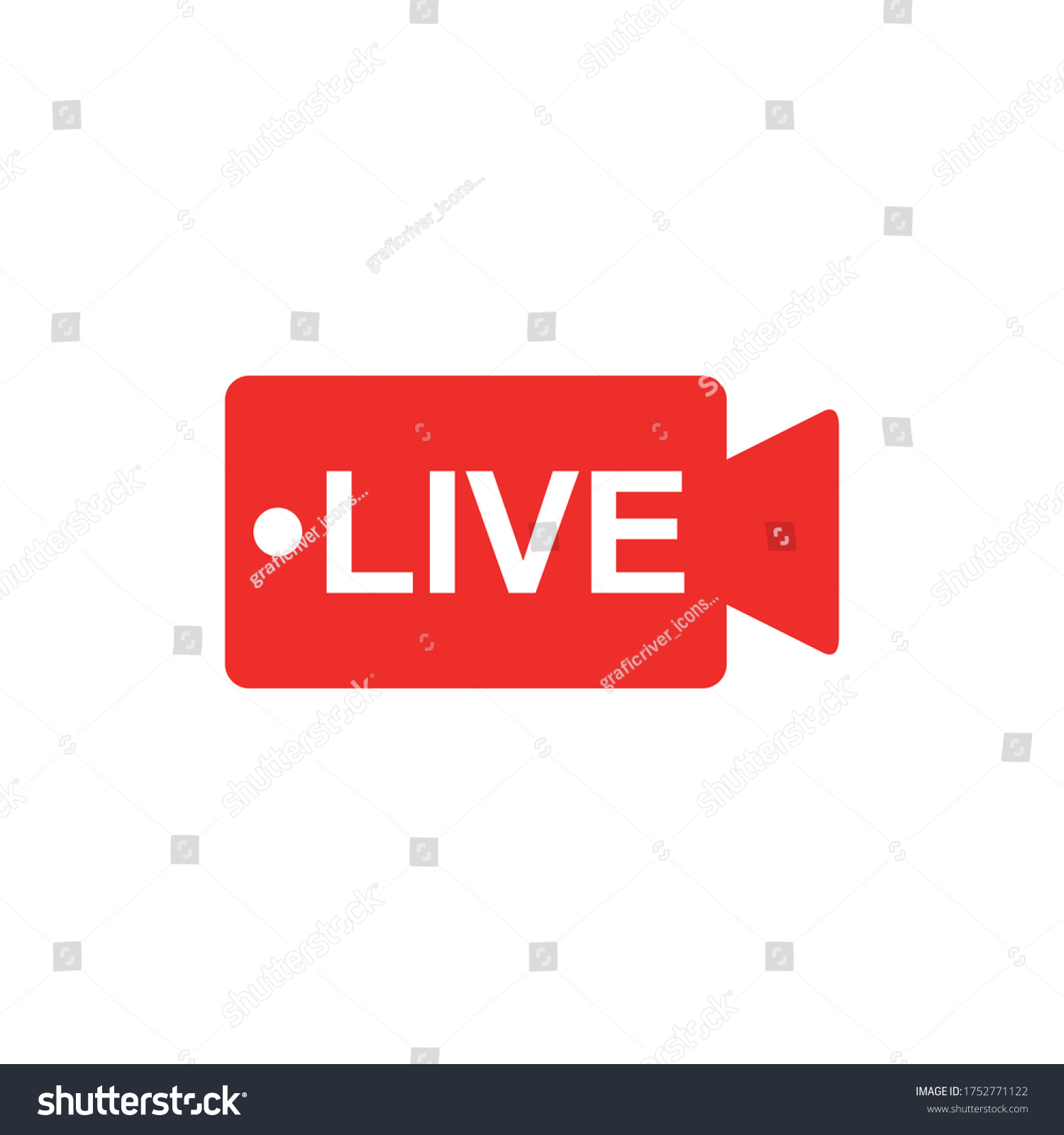 Live Streaming Icon Red Live Buttons Stock Vector (Royalty Free ...