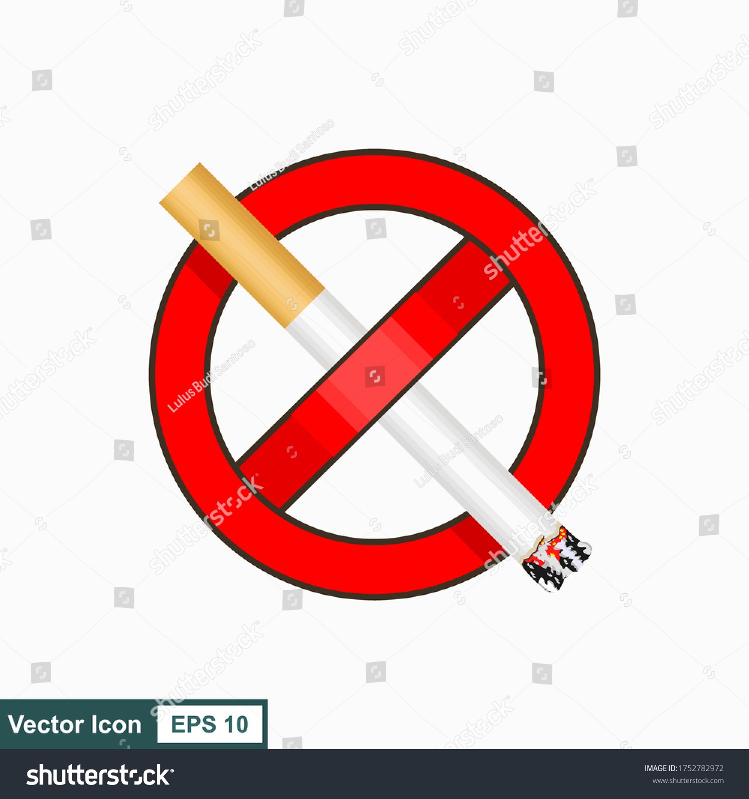 No Smoking Sign Smoking Prohibition Concept Stock Vector (Royalty Free ...