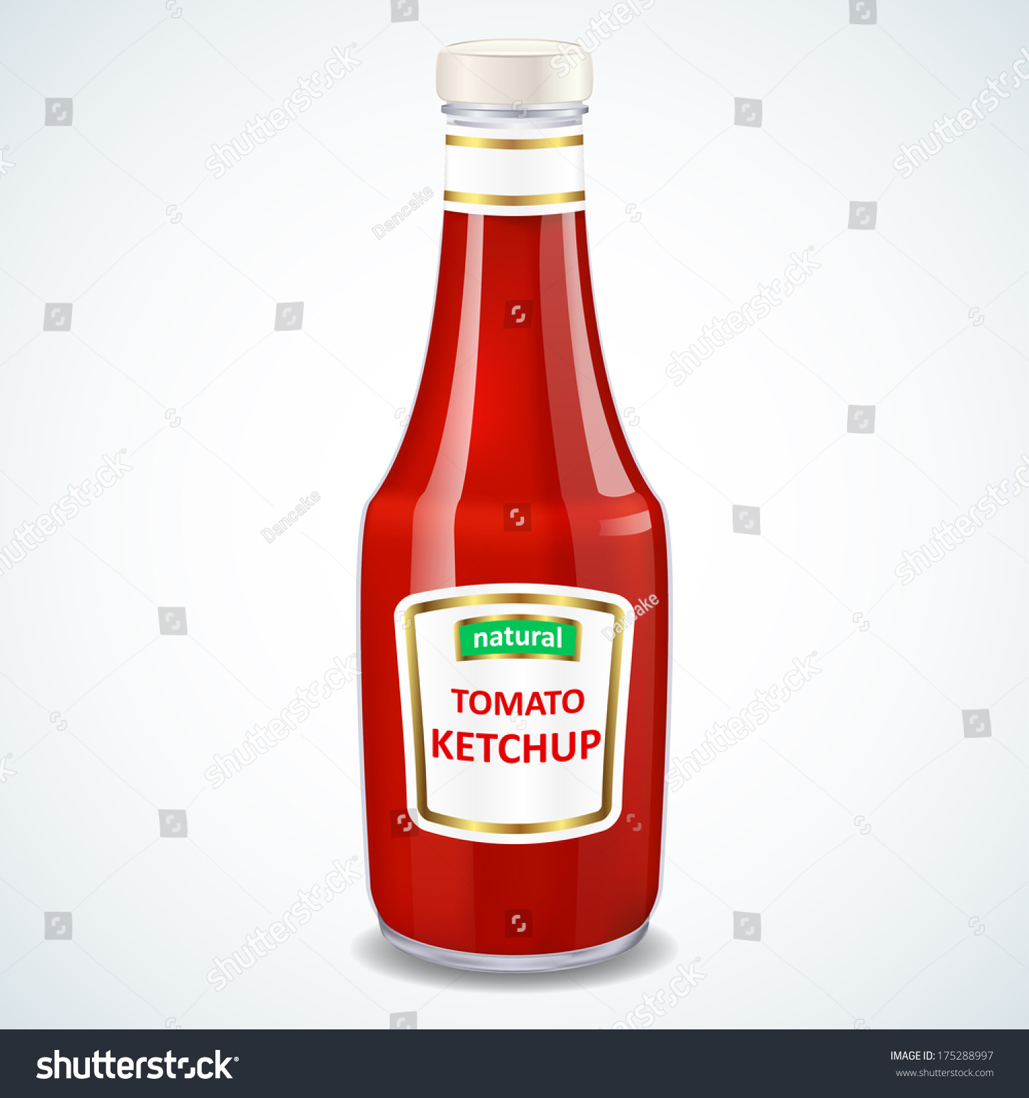 Бутылка кетчупа на белом фоне