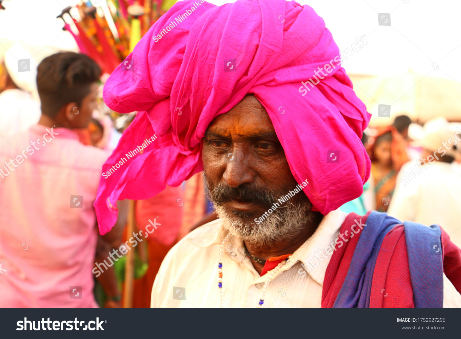 Shepherd Portraits Biroba Temple Fair Arewadisangali Stock Photo 