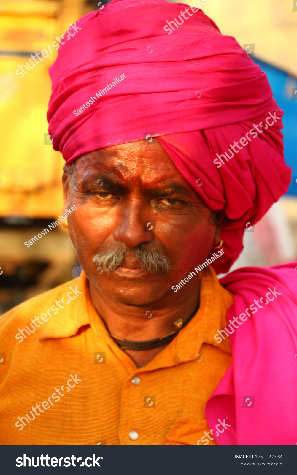 Shepherd Portraits Biroba Temple Fair Arewadisangali Stock Photo ...