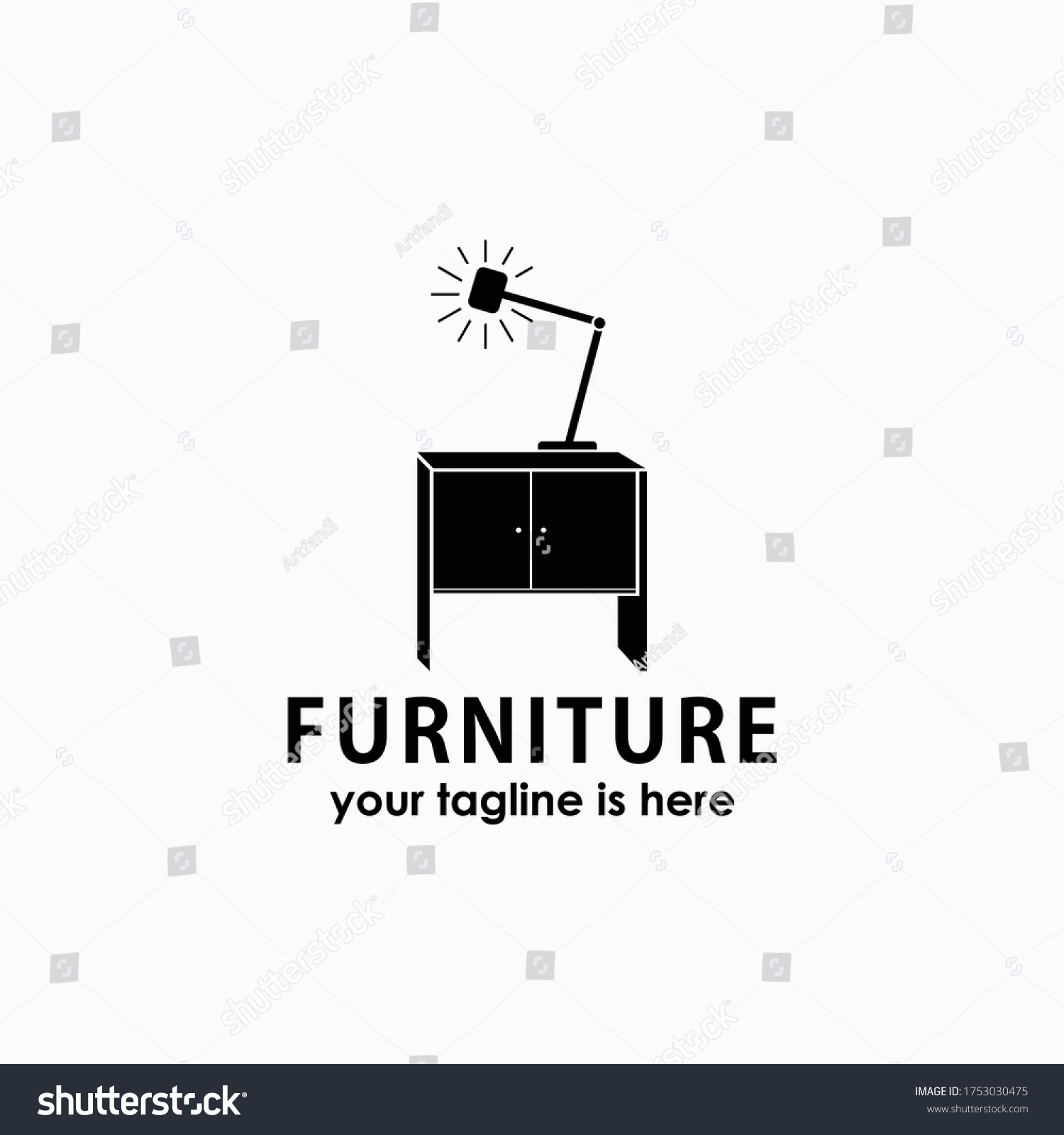 Workbench Silhouette Vector Templates Illustration Stock Vector ...