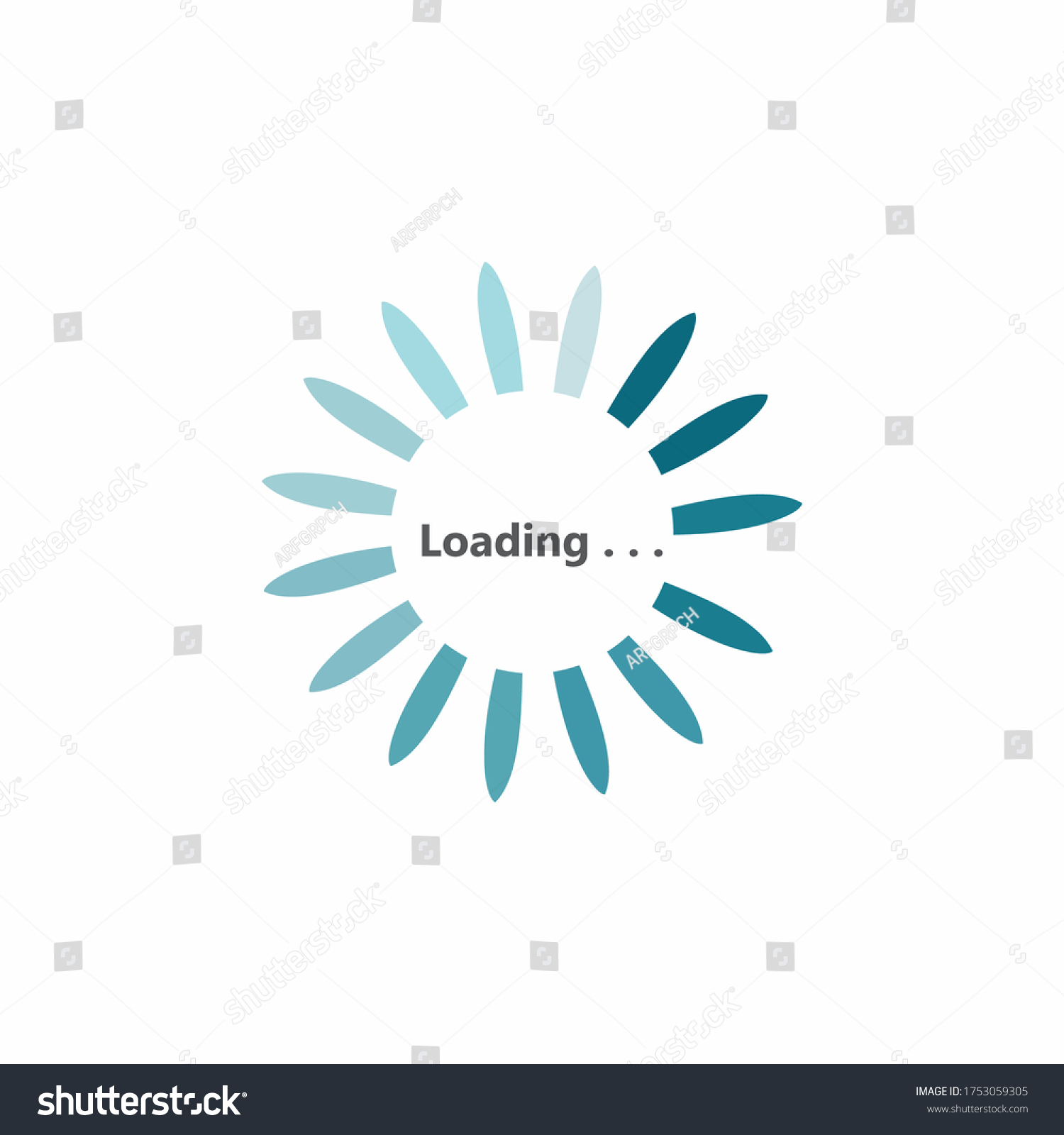 Circle Loading Spinning Progress Upload Template Stock Vector (Royalty ...