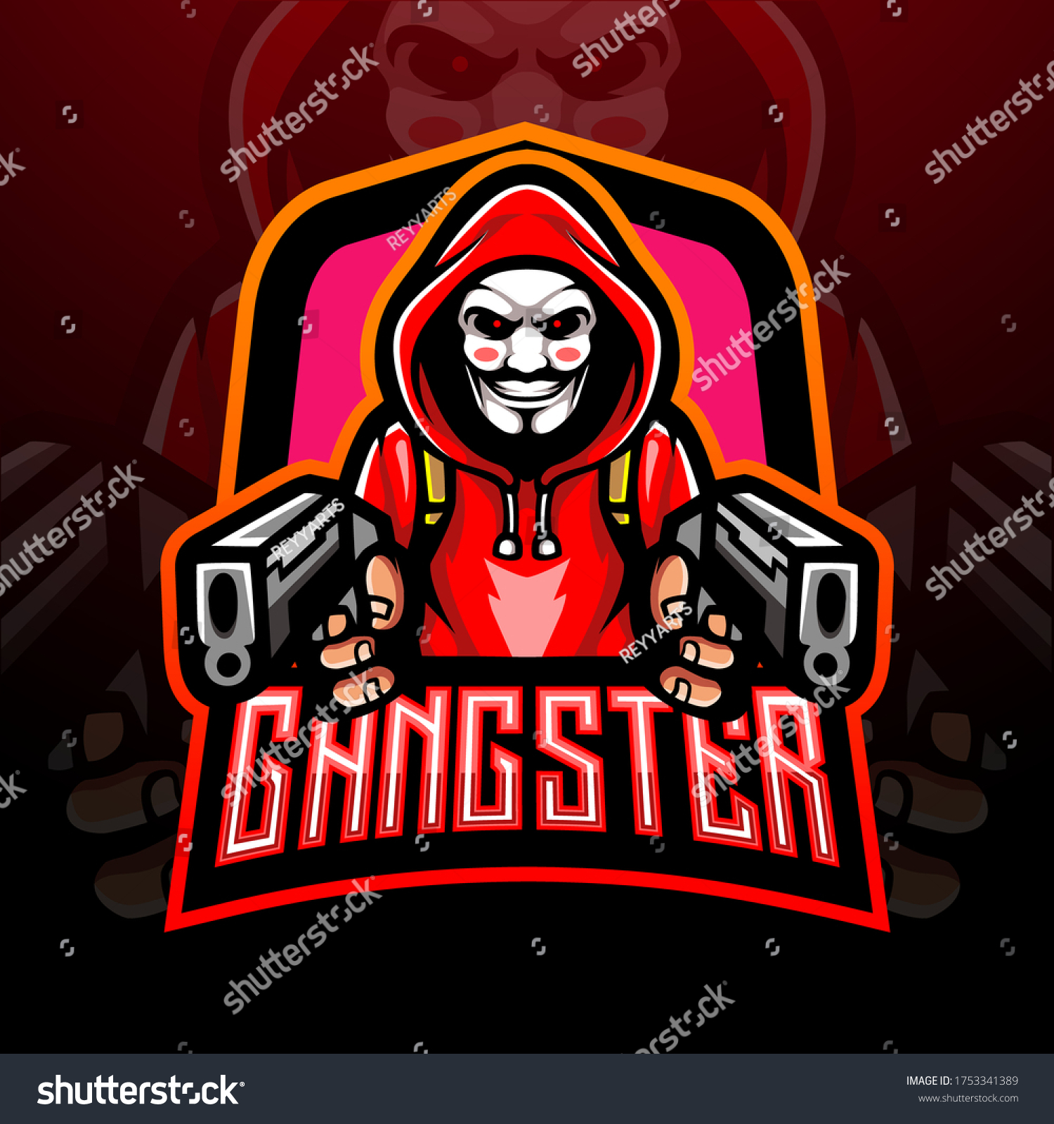 Gangster Esport Logo Mascot Design Stock Vector (Royalty Free ...