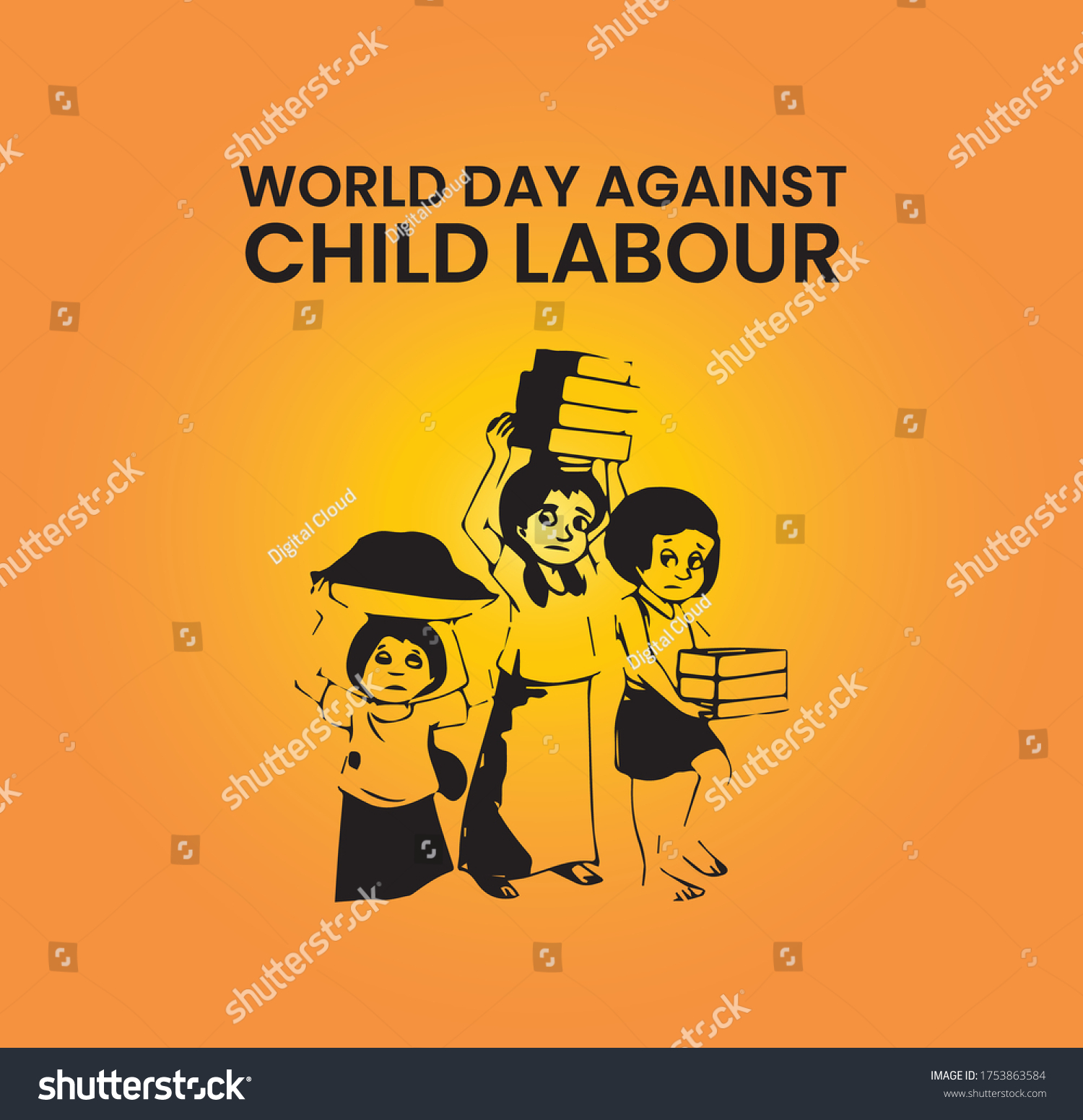 World Day Against Child Labor Vector Stock Vector (Royalty Free