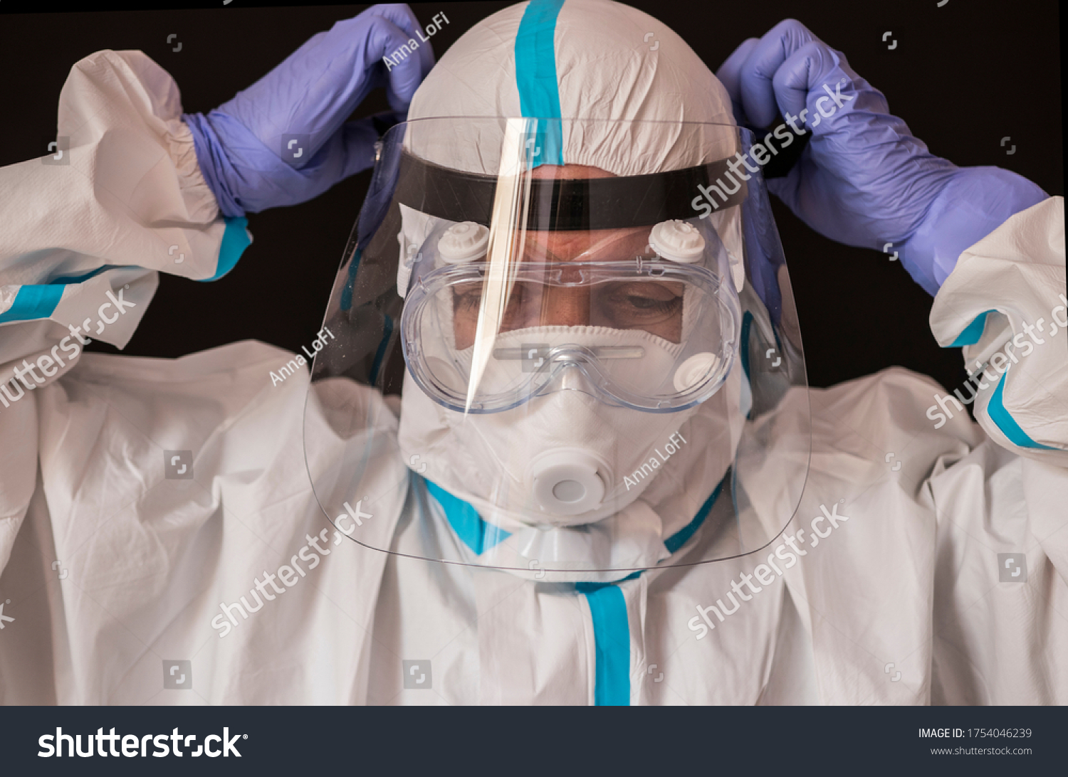 Portrait Doctor Wearing Personal Protective Equipment Stock Photo ...