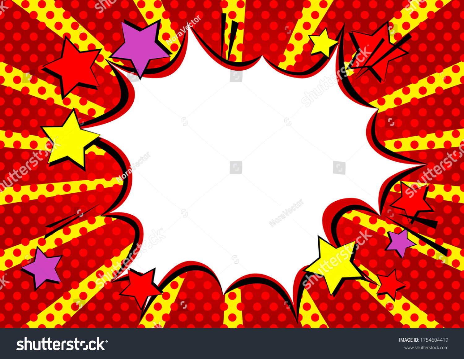 Cartoon Design Colored Background Comic Book Stock Vector (Royalty Free ...