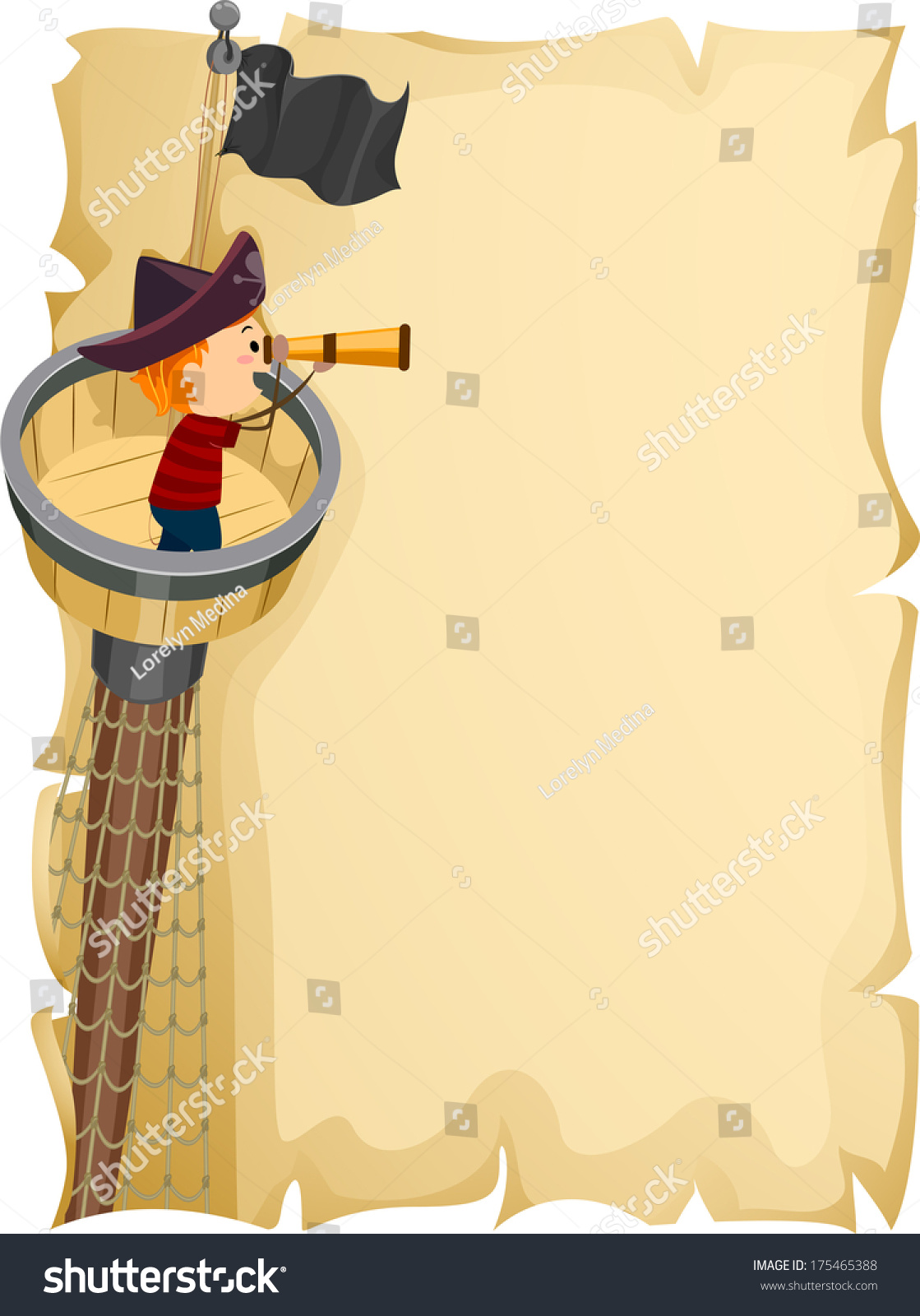 Illustration Little Boy Observing His Surroundings Stock Vector ...