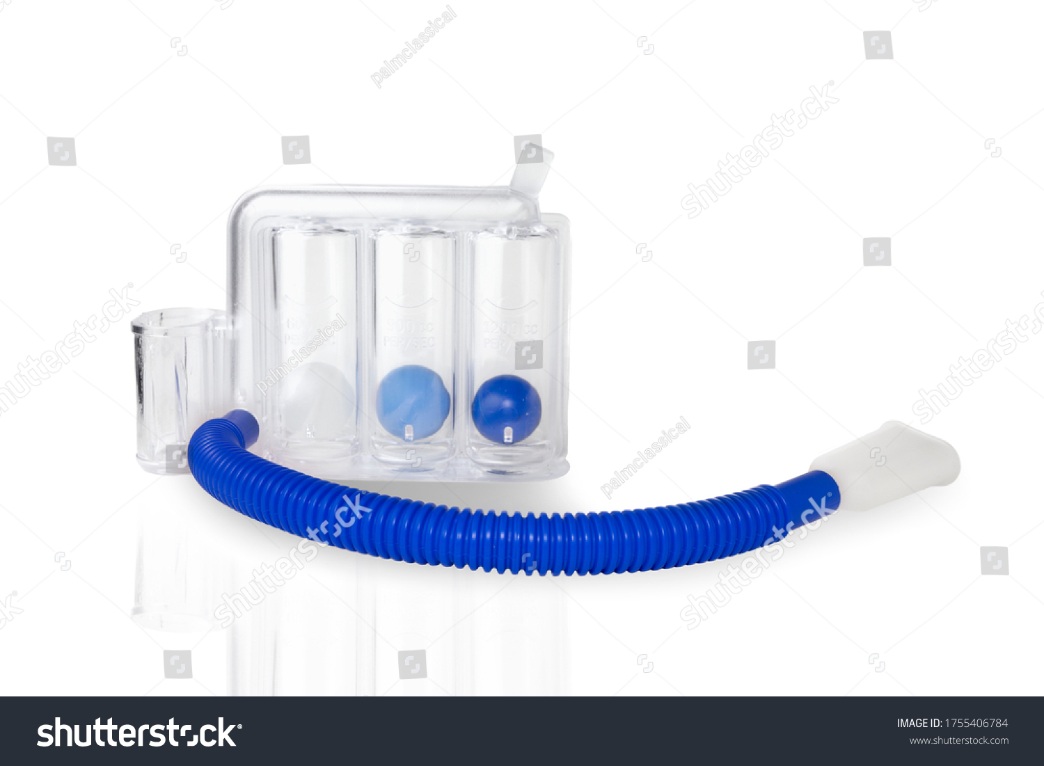 Close Triballs Incentive Spirometer Inhalation Exercise Stock Photo ...