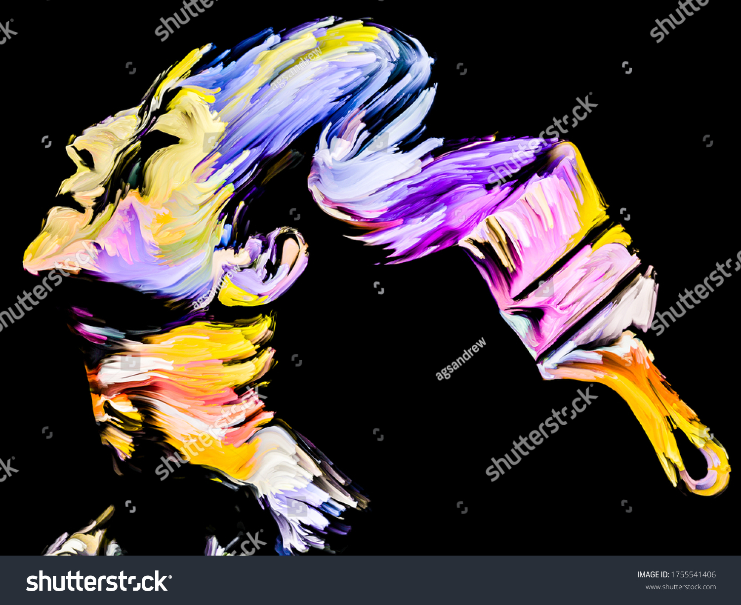 Creative Mind Face Paint Series Human Stock Illustration 1755541406 ...