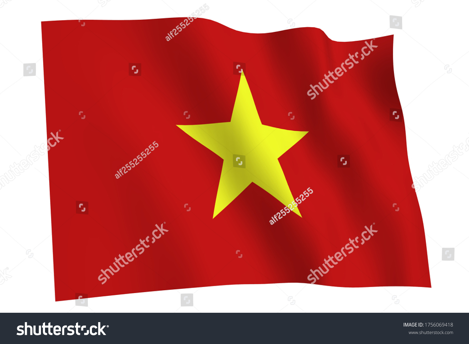 Vietnam Flag 3d Render Flag Vietnam Stock Illustration 1756069418 ...