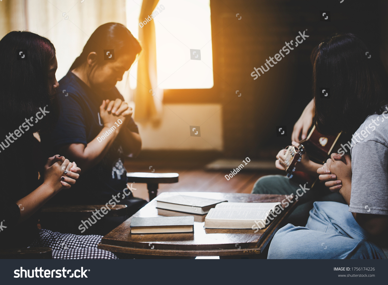 Group People Praying Worship Believe Soft Stock Photo 1756174226 ...